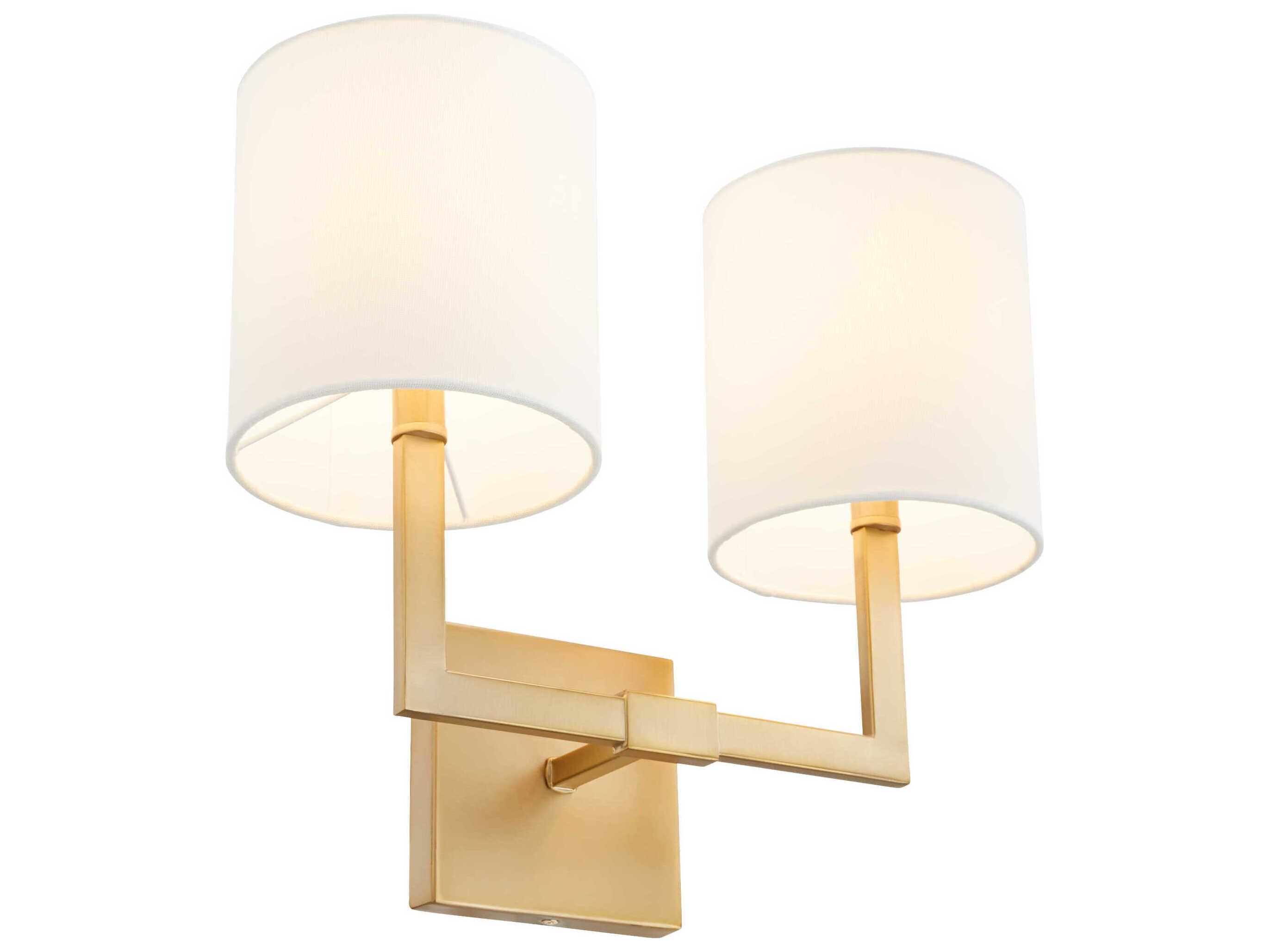 Quorum Bolero 2-Light Aged Brass Vanity Light