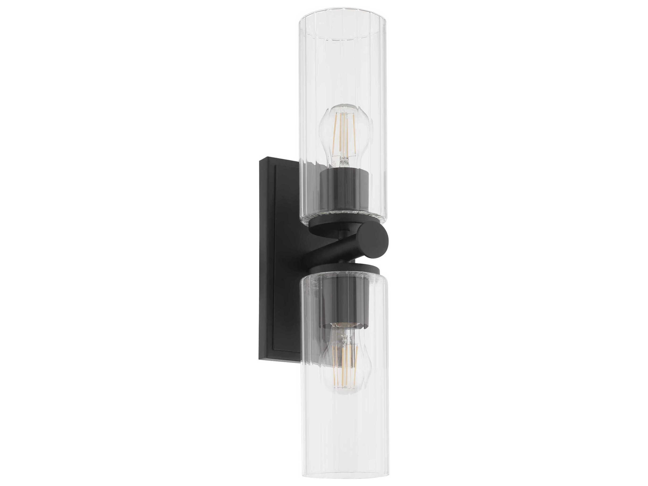 Quorum Mercier 2-Light Matte Black Vanity Light