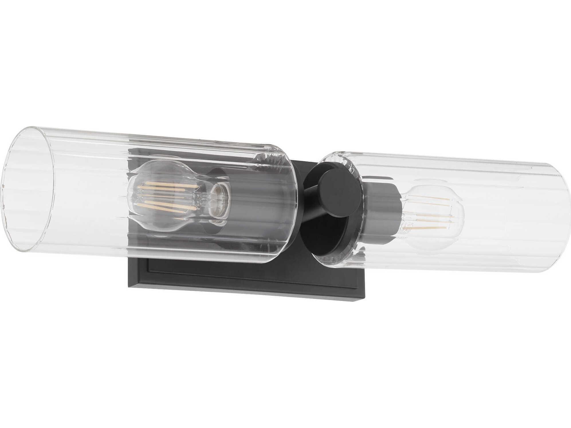 Quorum Mercier 2-Light Matte Black Vanity Light