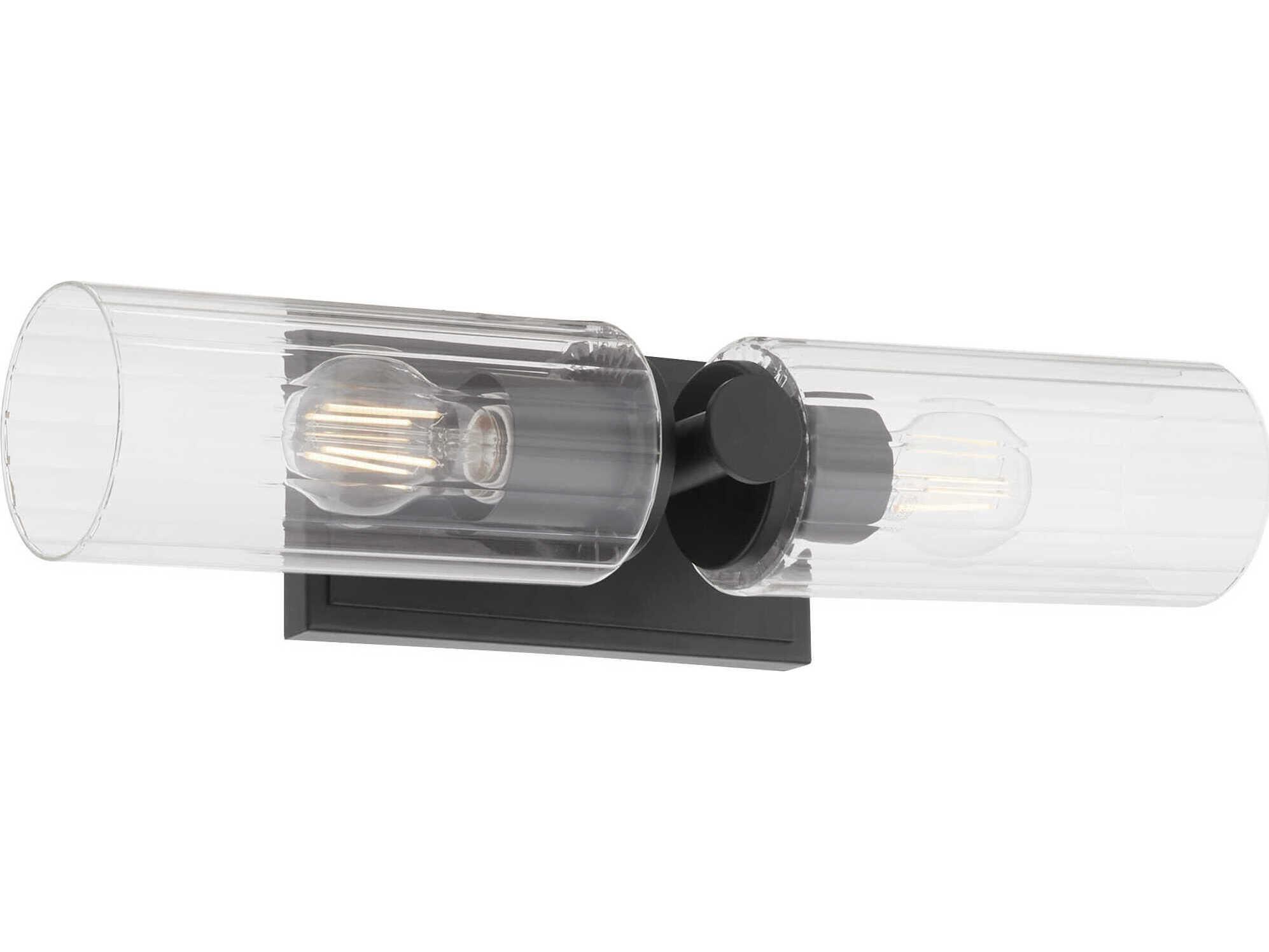 Quorum Mercier 2-Light Matte Black Vanity Light