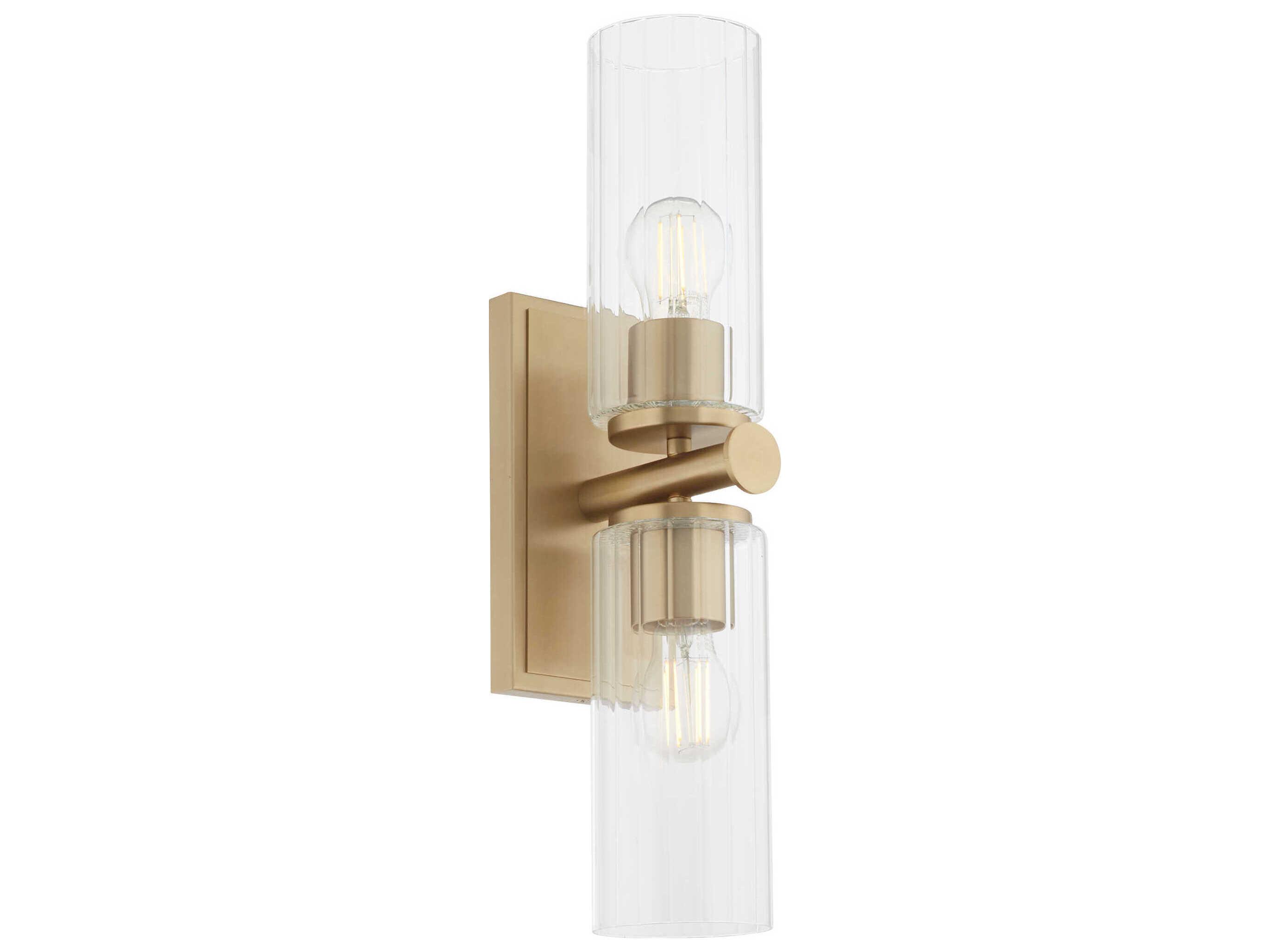Quorum Mercier 2-Light Aged Brass Vanity Light