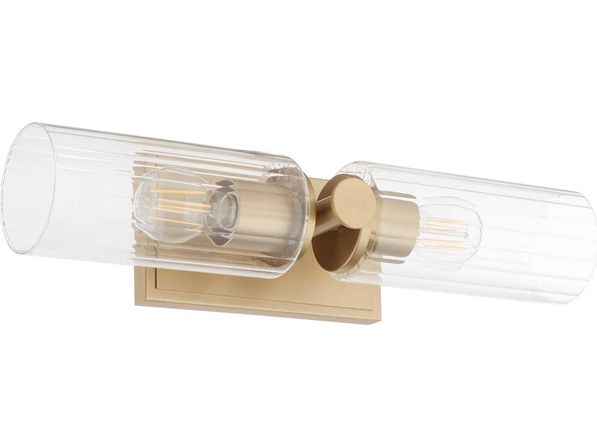 Quorum Mercier 2-Light Aged Brass Vanity Light