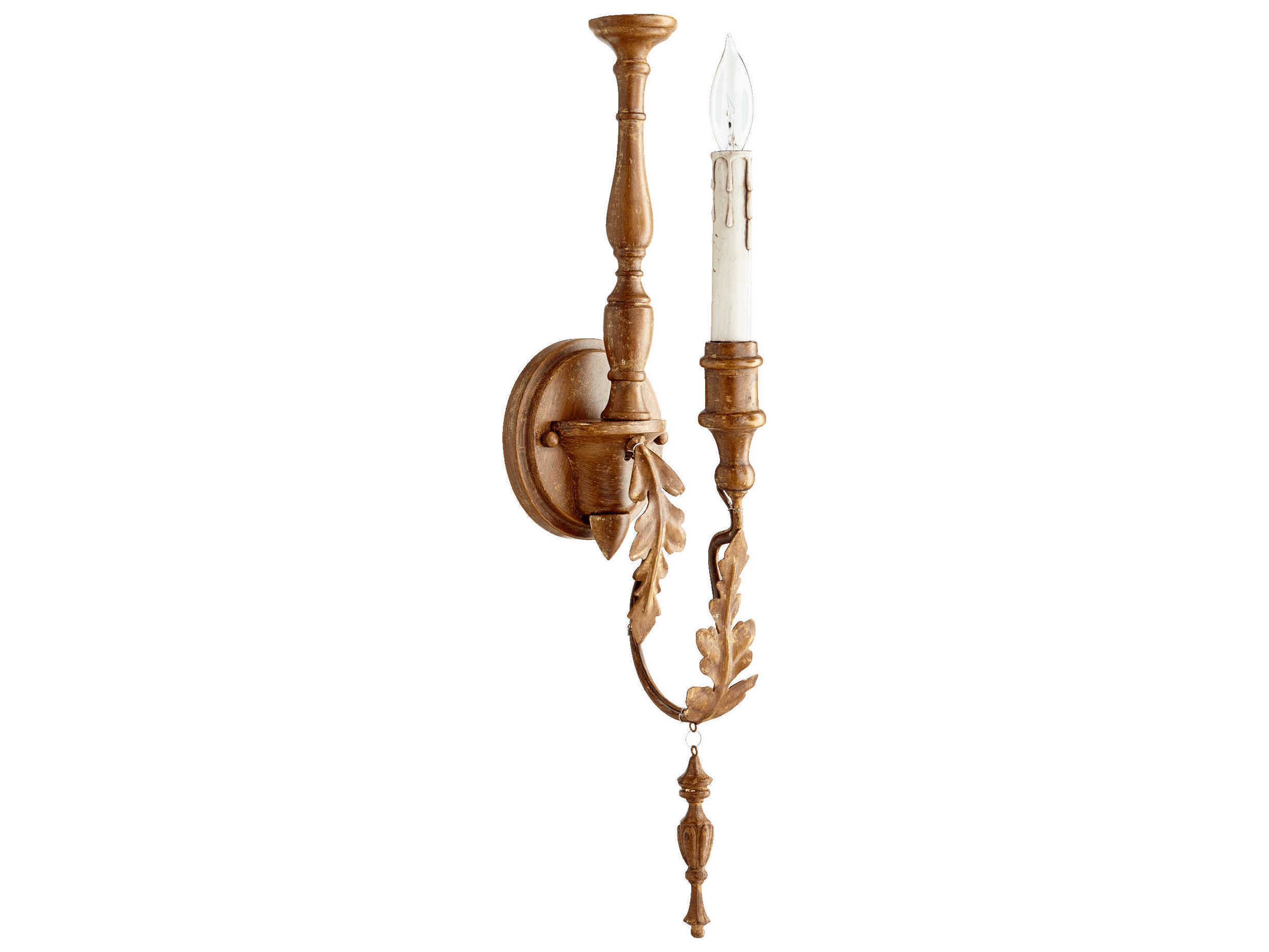 Quorum Salento 1-Light French Umber Gold Wall Sconce