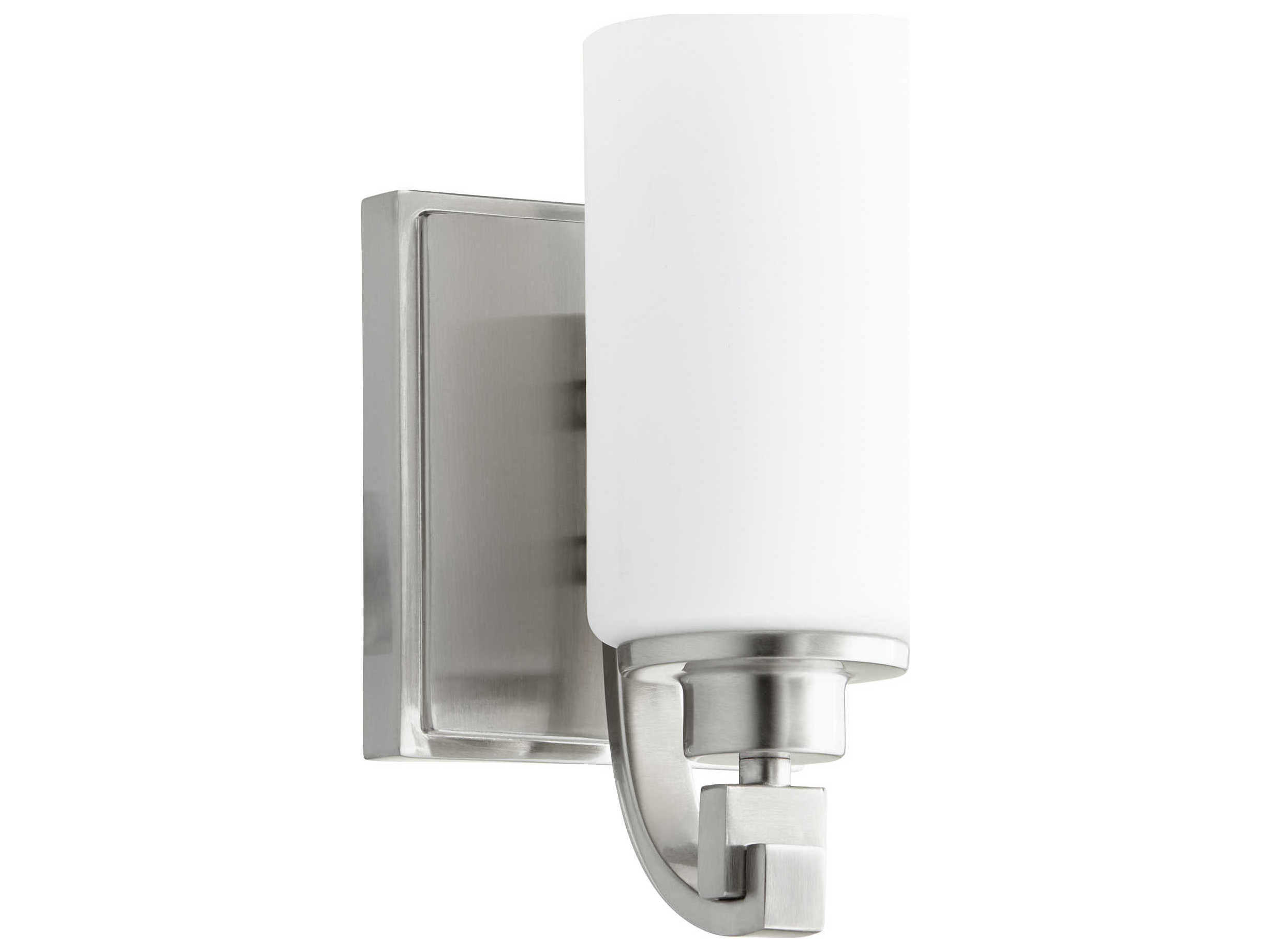 Quorum Lancaster 1-Light Satin Nickel Glass Vanity Light