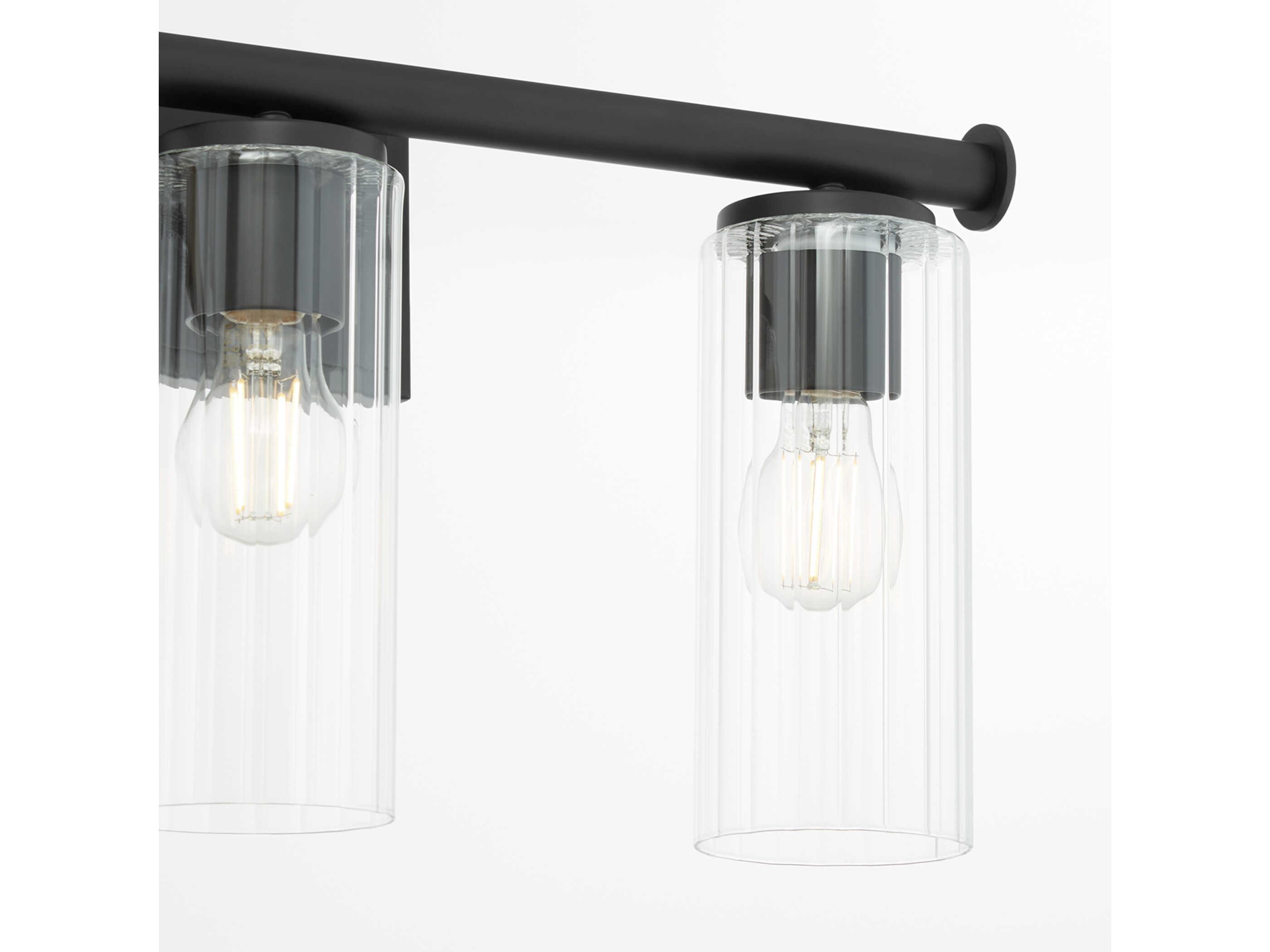 Quorum Mercier 3-Light Matte Black Vanity Light