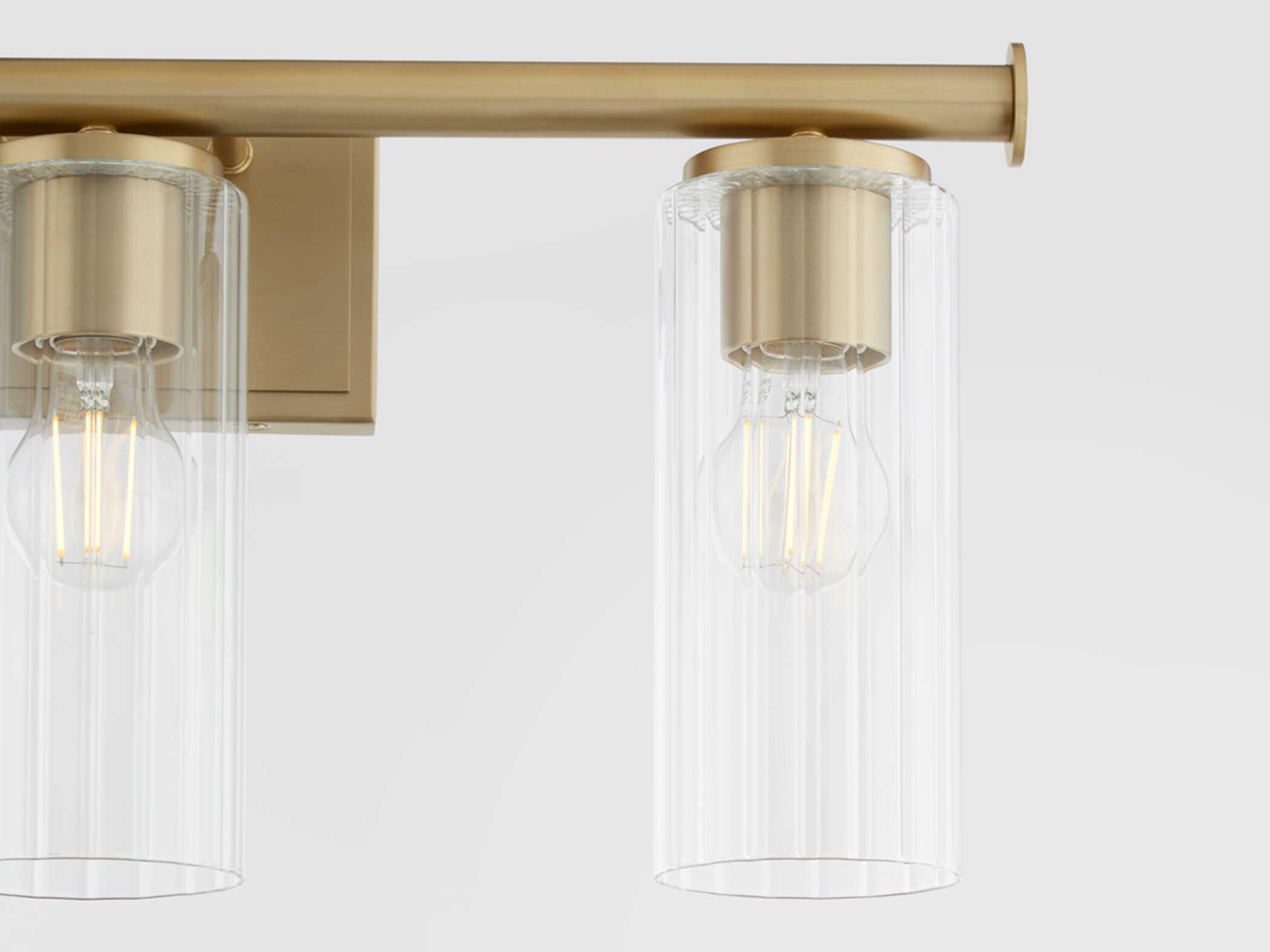 Quorum Mercier 3-Light Aged Brass Vanity Light