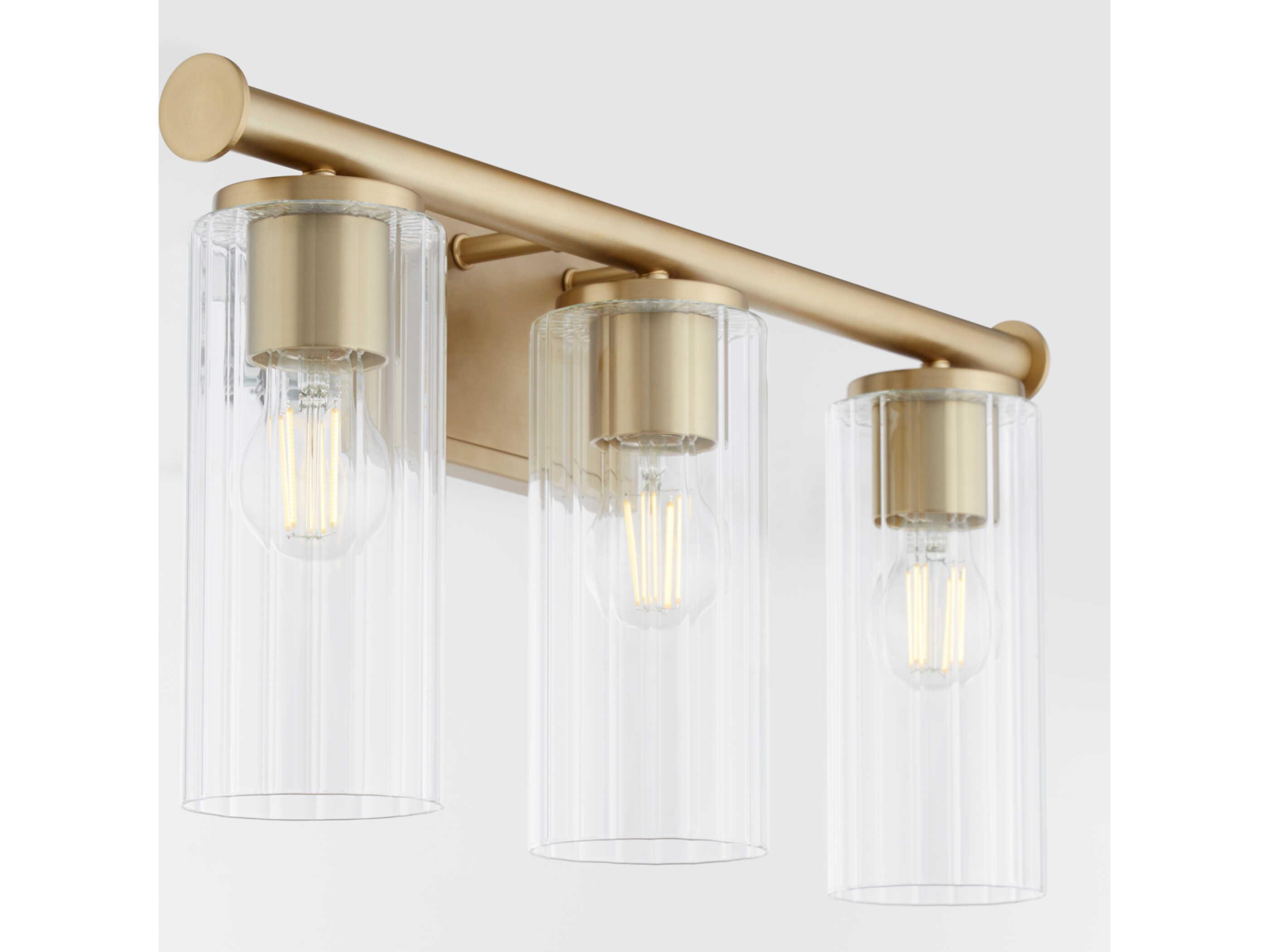 Quorum Mercier 4-Light Aged Brass Vanity Light