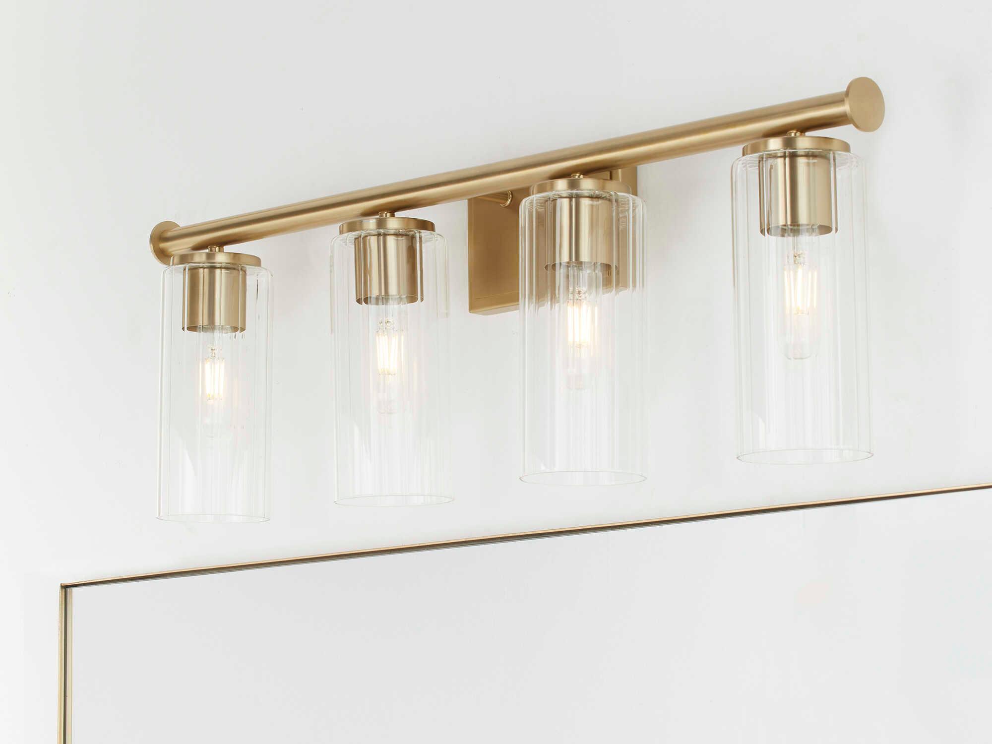 Quorum Mercier 4-Light Aged Brass Vanity Light
