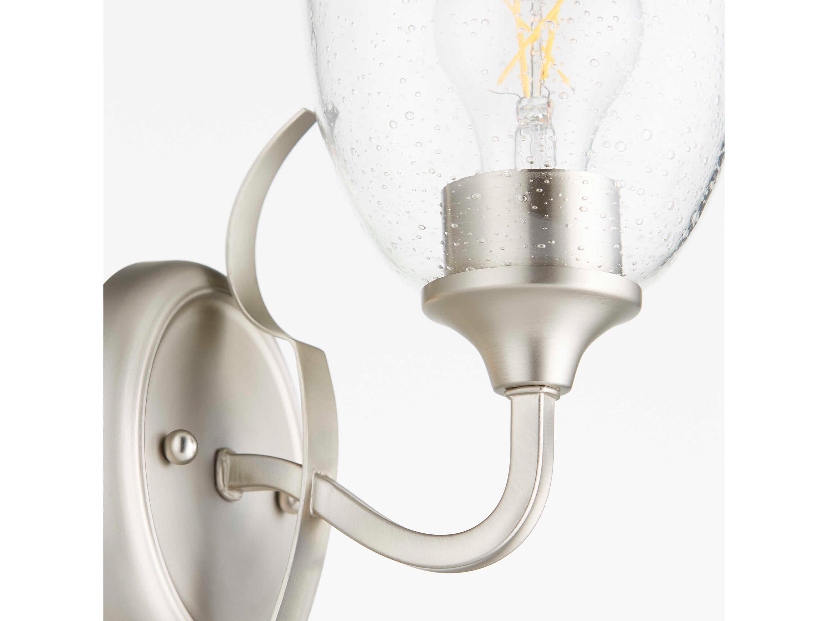 Quorum Jardin 1-Light Satin Nickel Wall Sconce