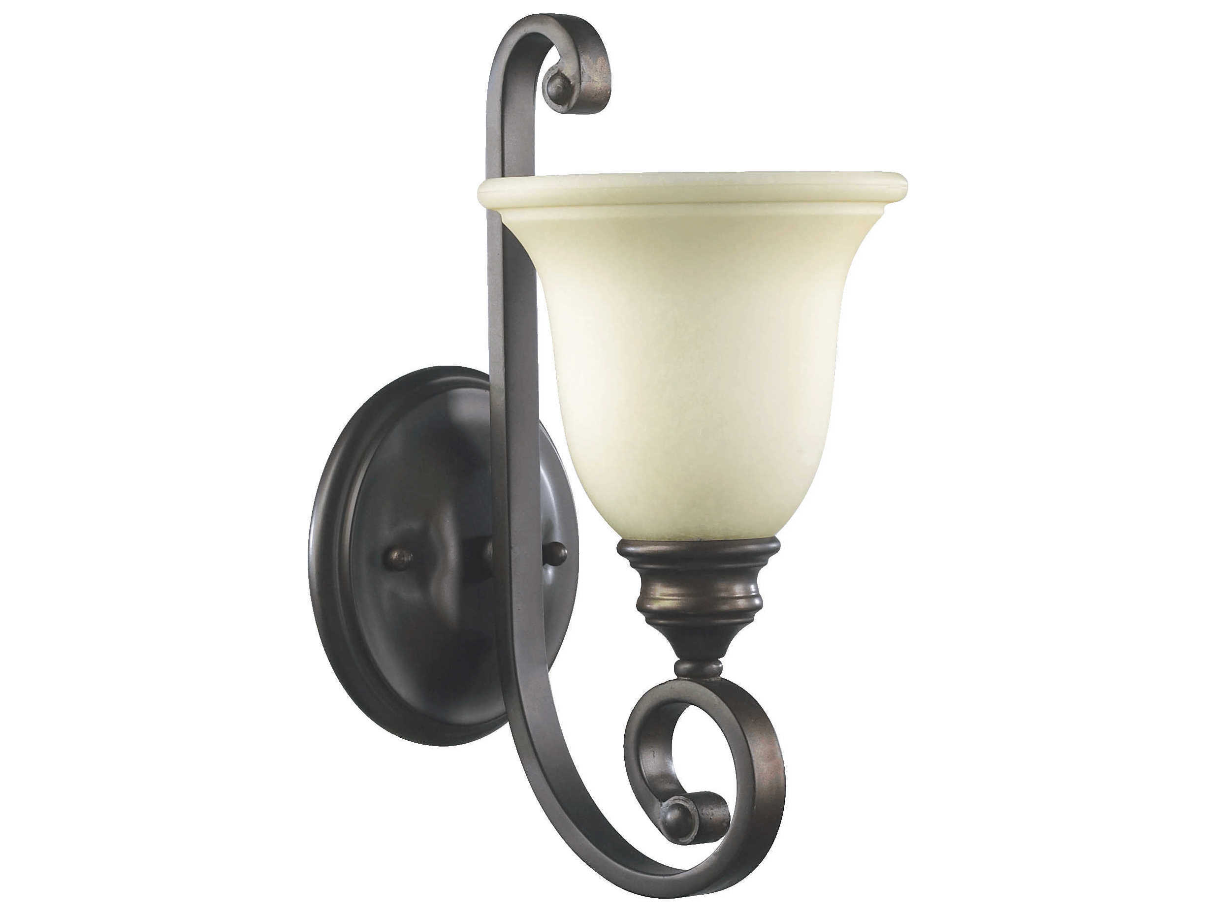 Quorum Bryant 1-Light Oiled Bronze Glass Vanity Light