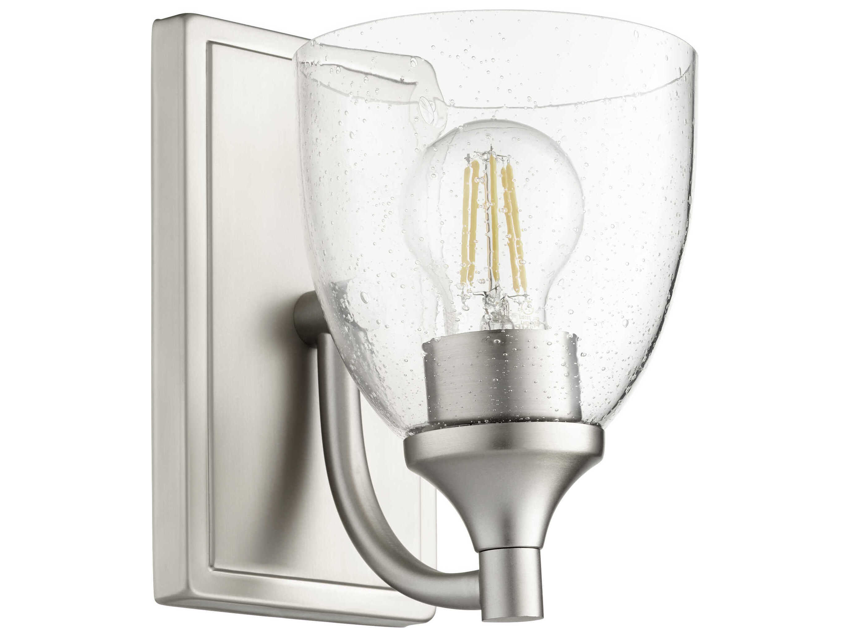 Quorum Enclave 1-Light Satin Nickel Wall Sconce
