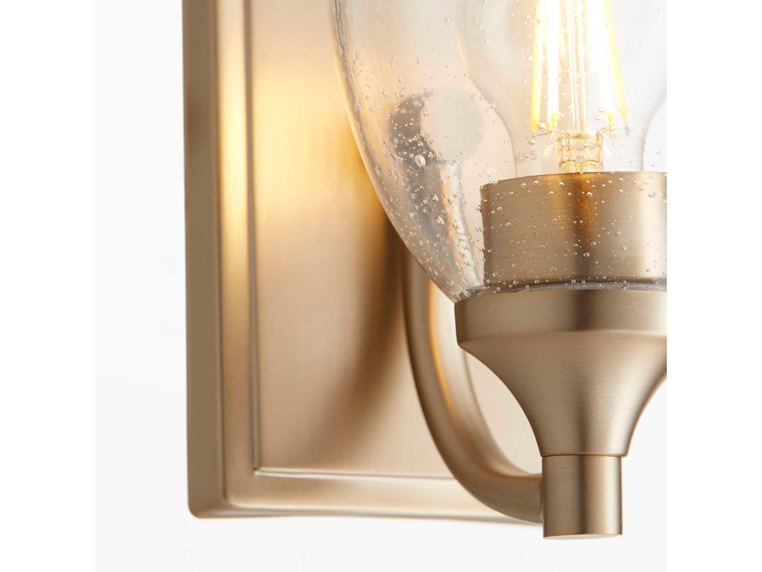 Quorum Enclave 1-Light Aged Brass Wall Sconce