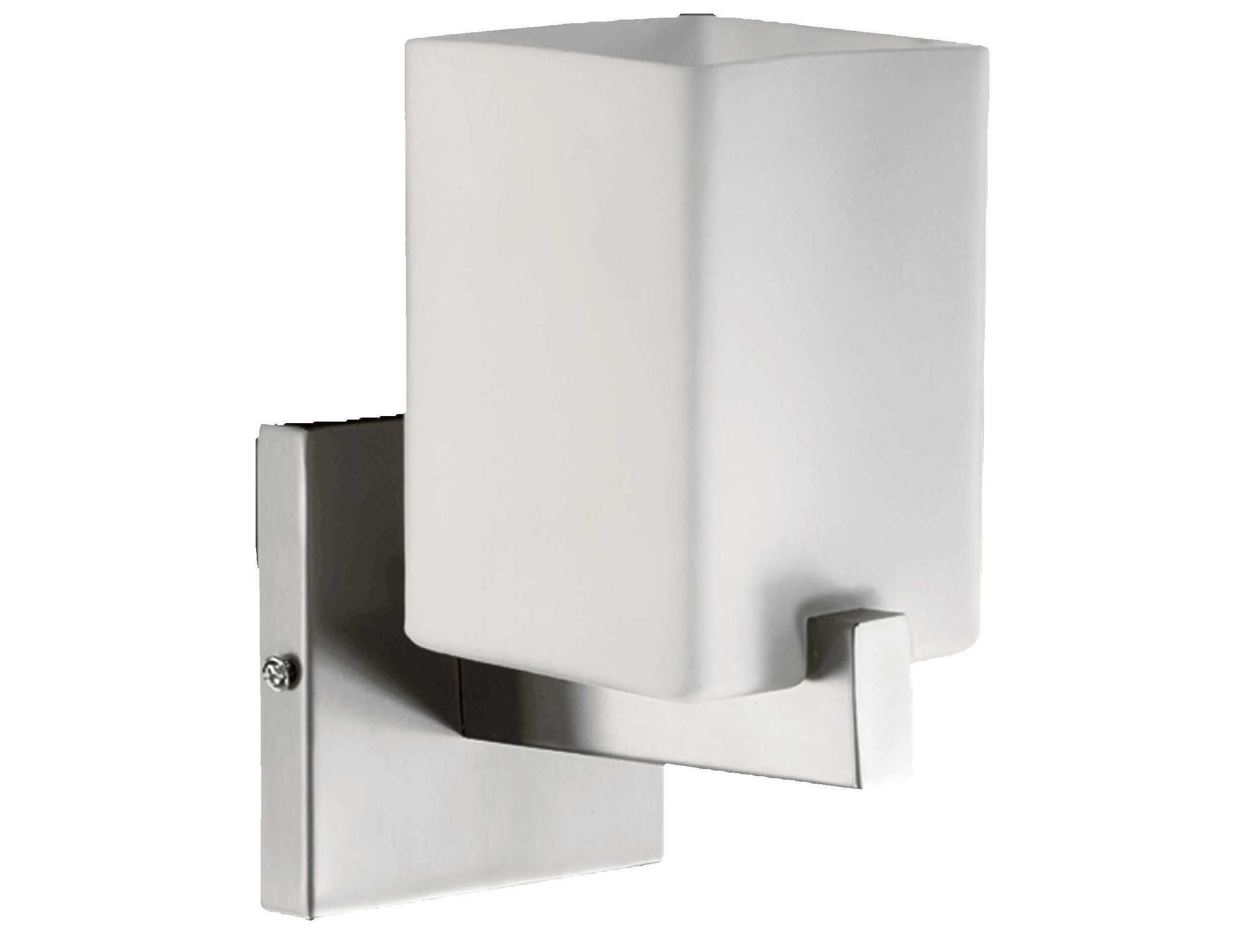 Quorum Modus 1-Light Satin Nickel Glass Vanity Light