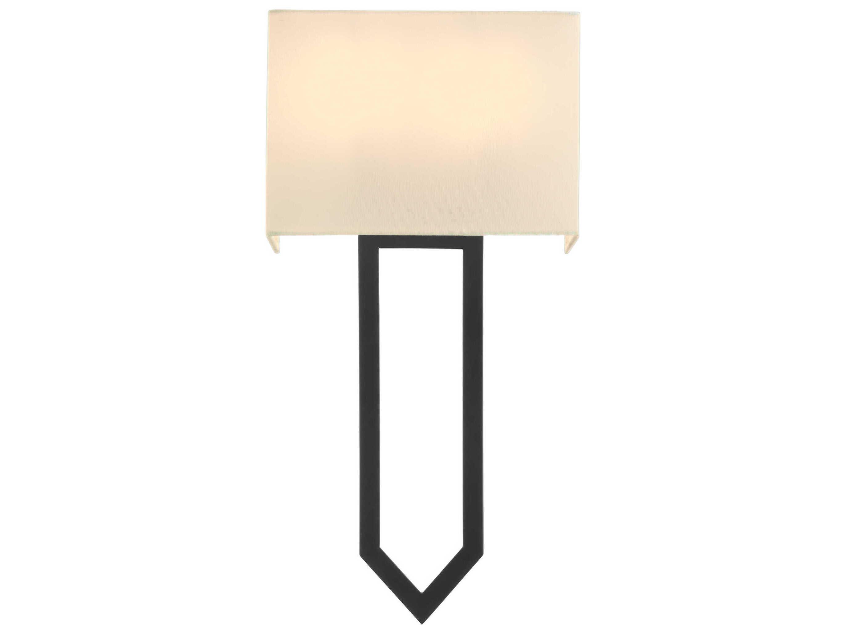 Quorum Bolivar 2-Light Matte Black Wall Sconce