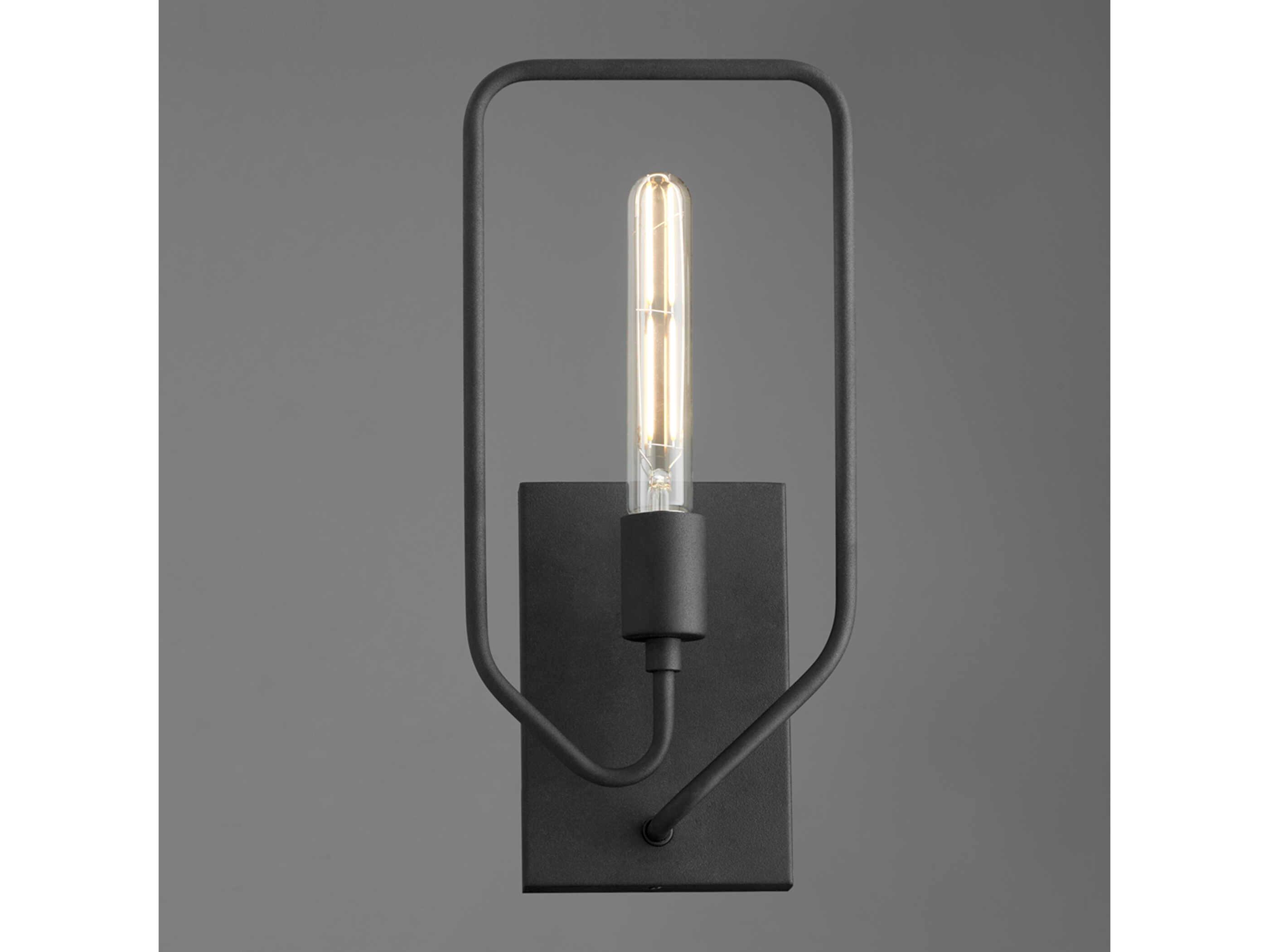Quorum Howe 1-Light Textured Black Wall Sconce