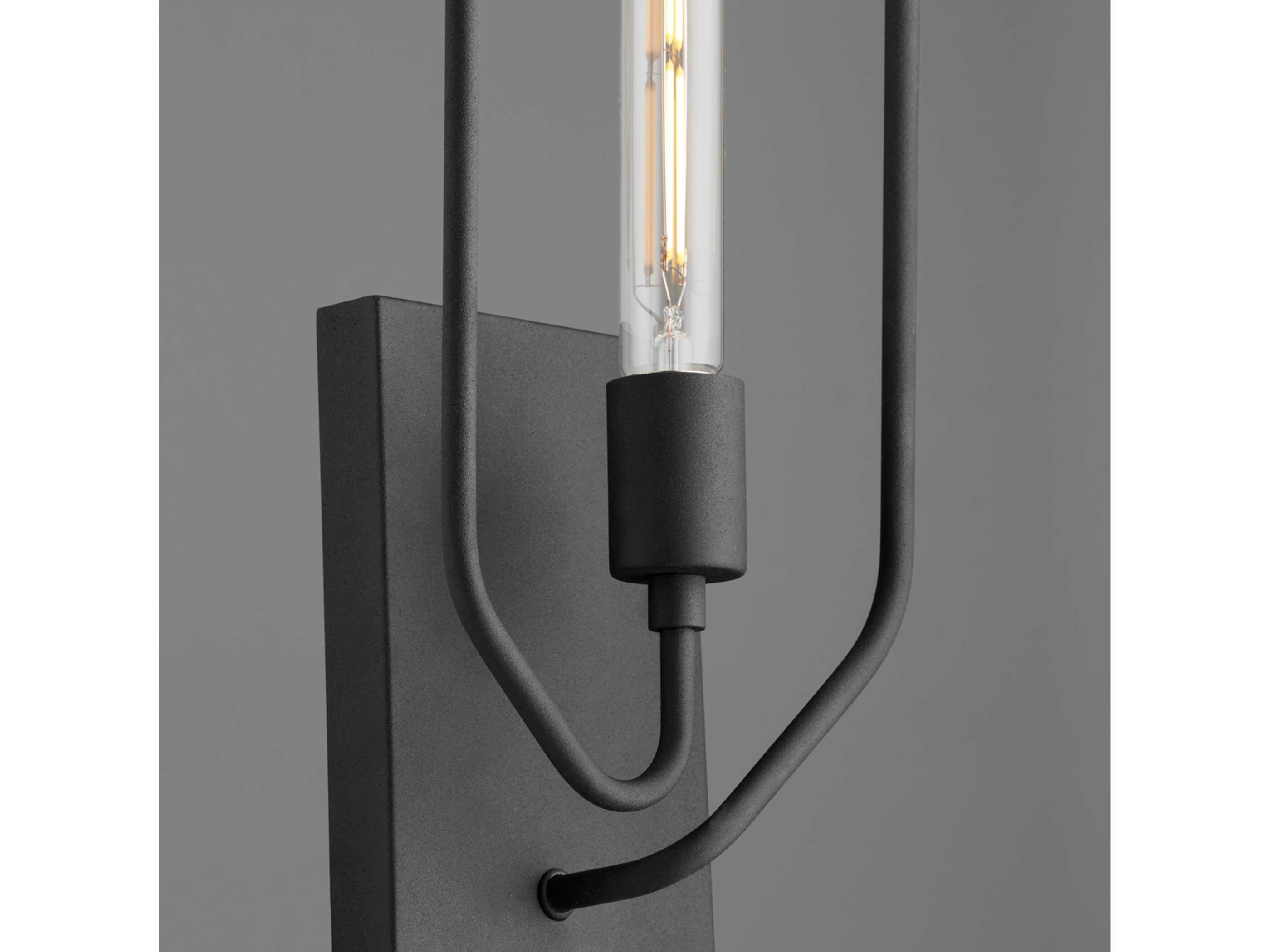 Quorum Howe 1-Light Textured Black Wall Sconce