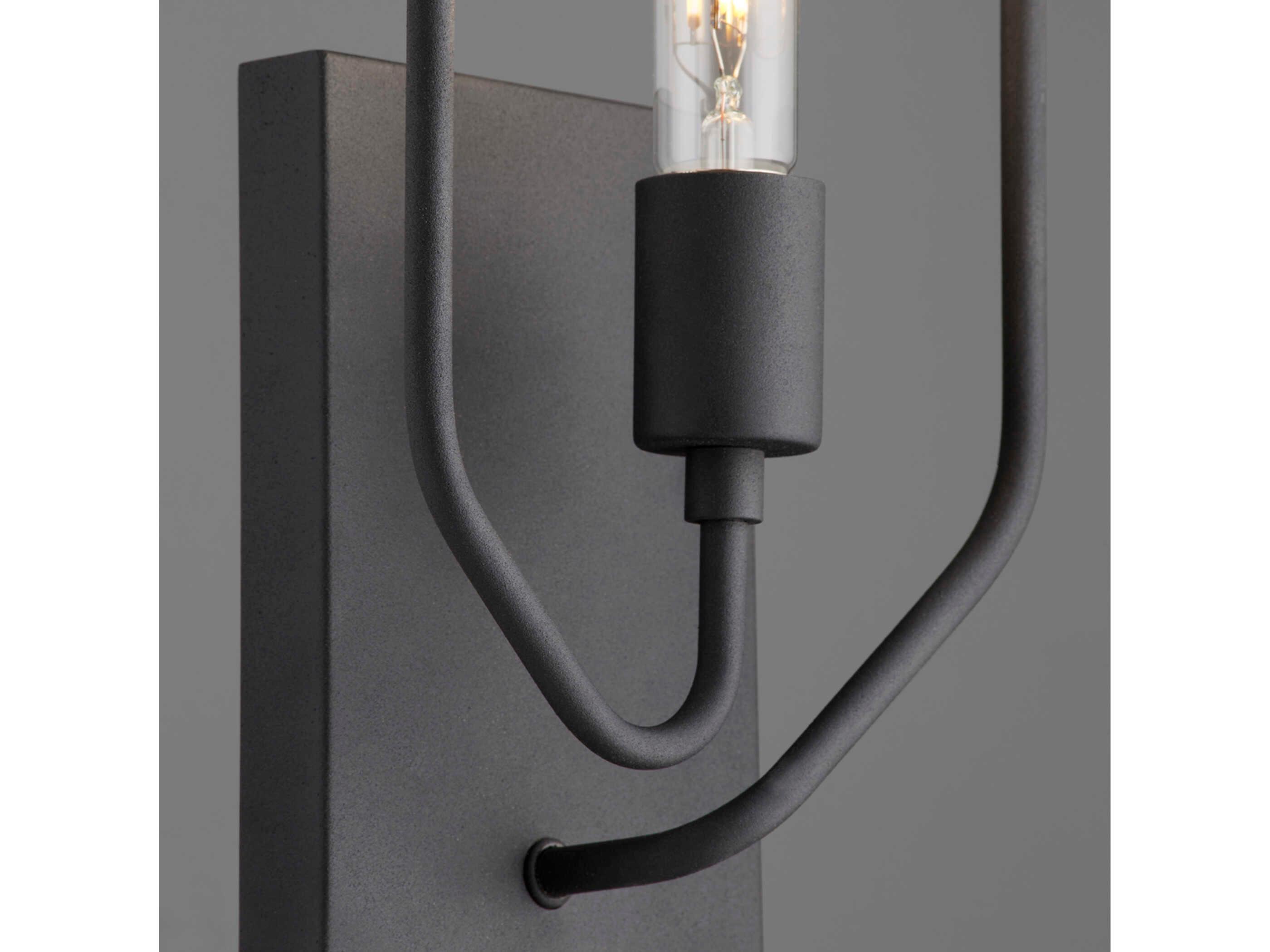 Quorum Howe 1-Light Textured Black Wall Sconce