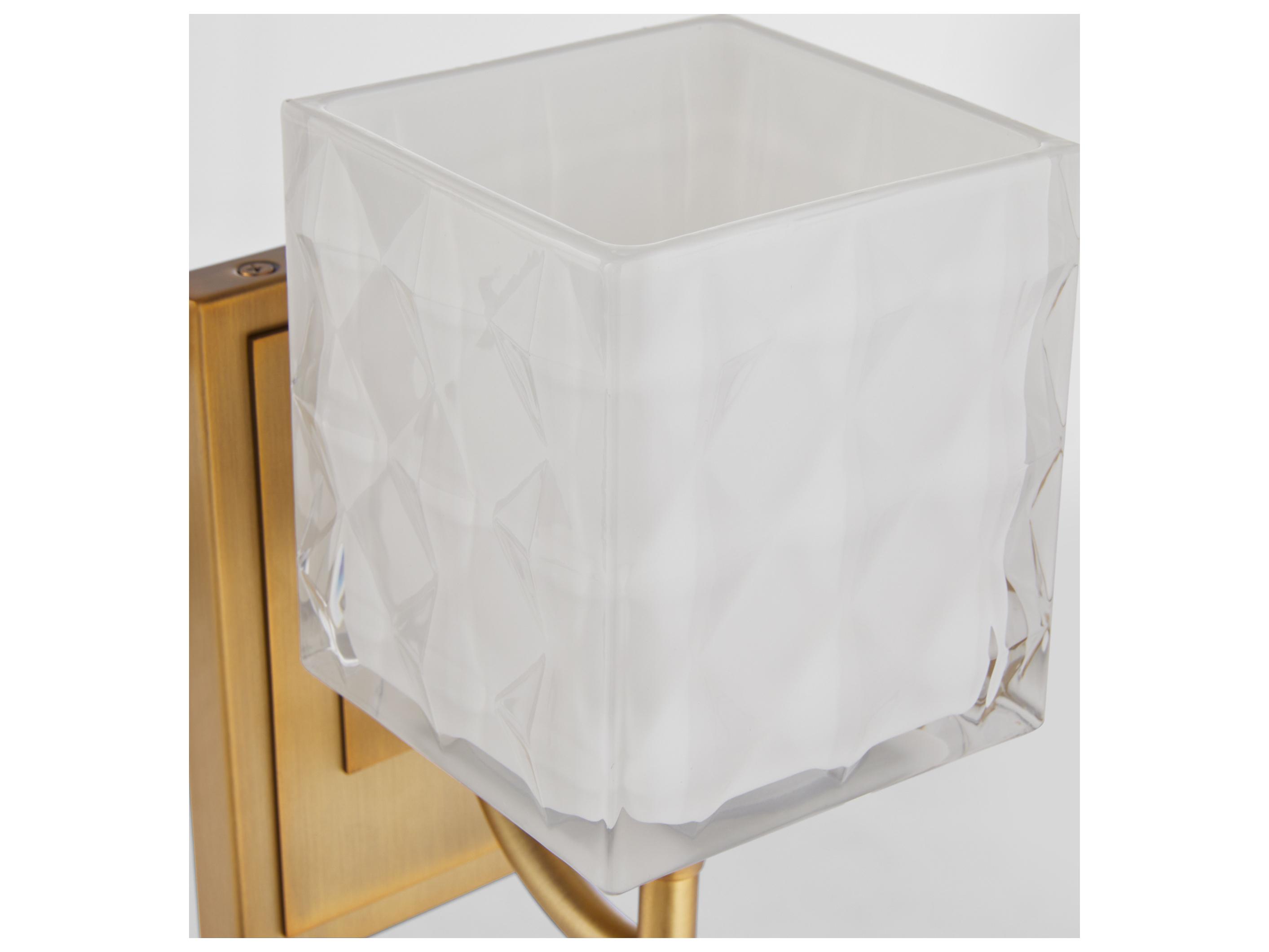 Quorum Diamonte 1-Light Brushed Brass Wall Sconce