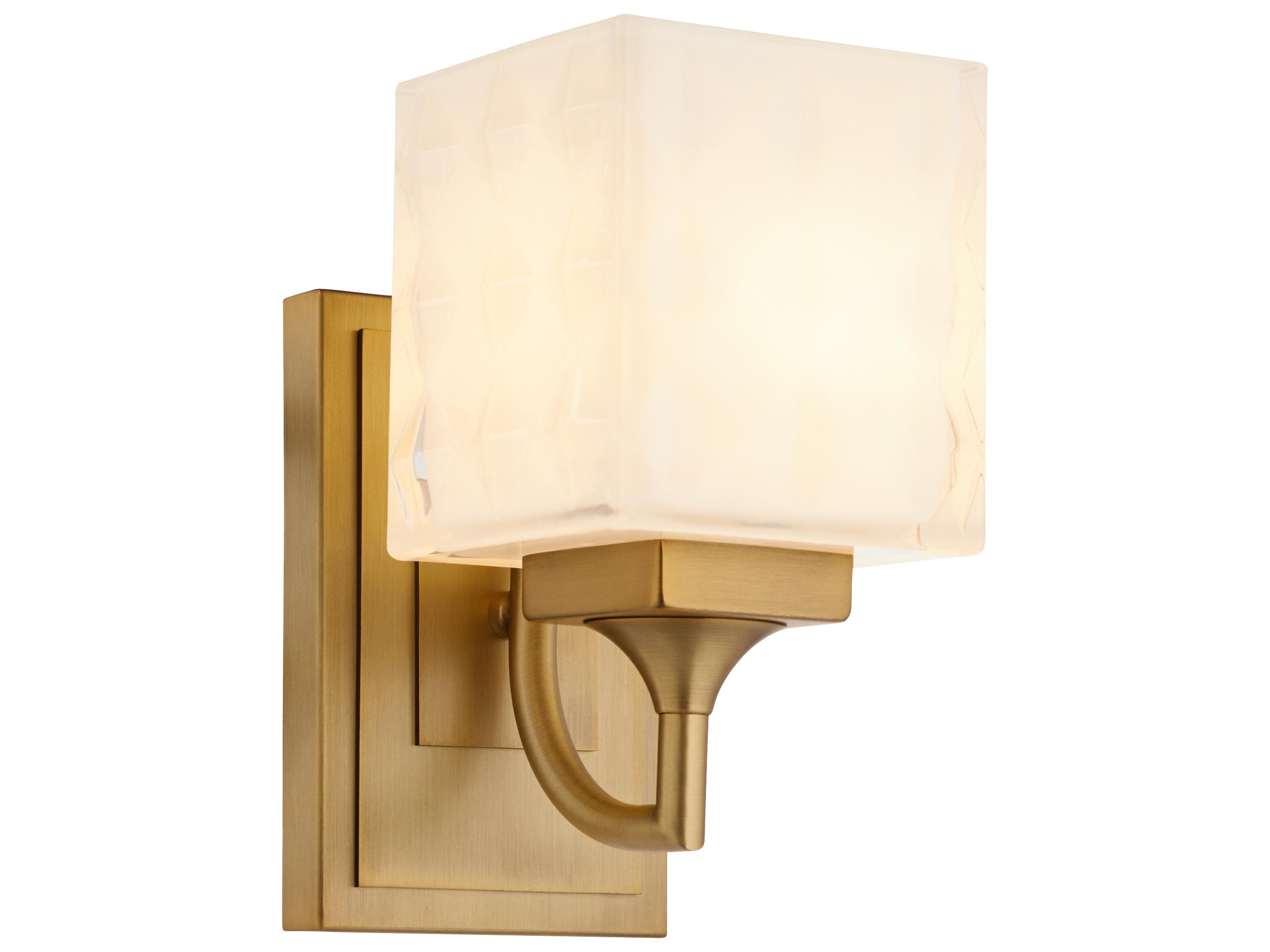 Quorum Diamonte 1-Light Brushed Brass Wall Sconce