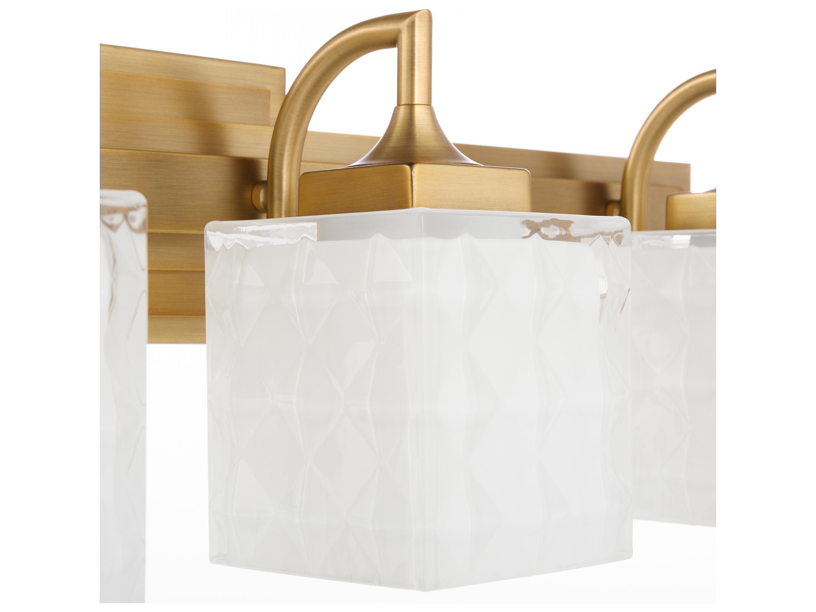 Quorum Diamonte 4-Light Brushed Brass Vanity Light