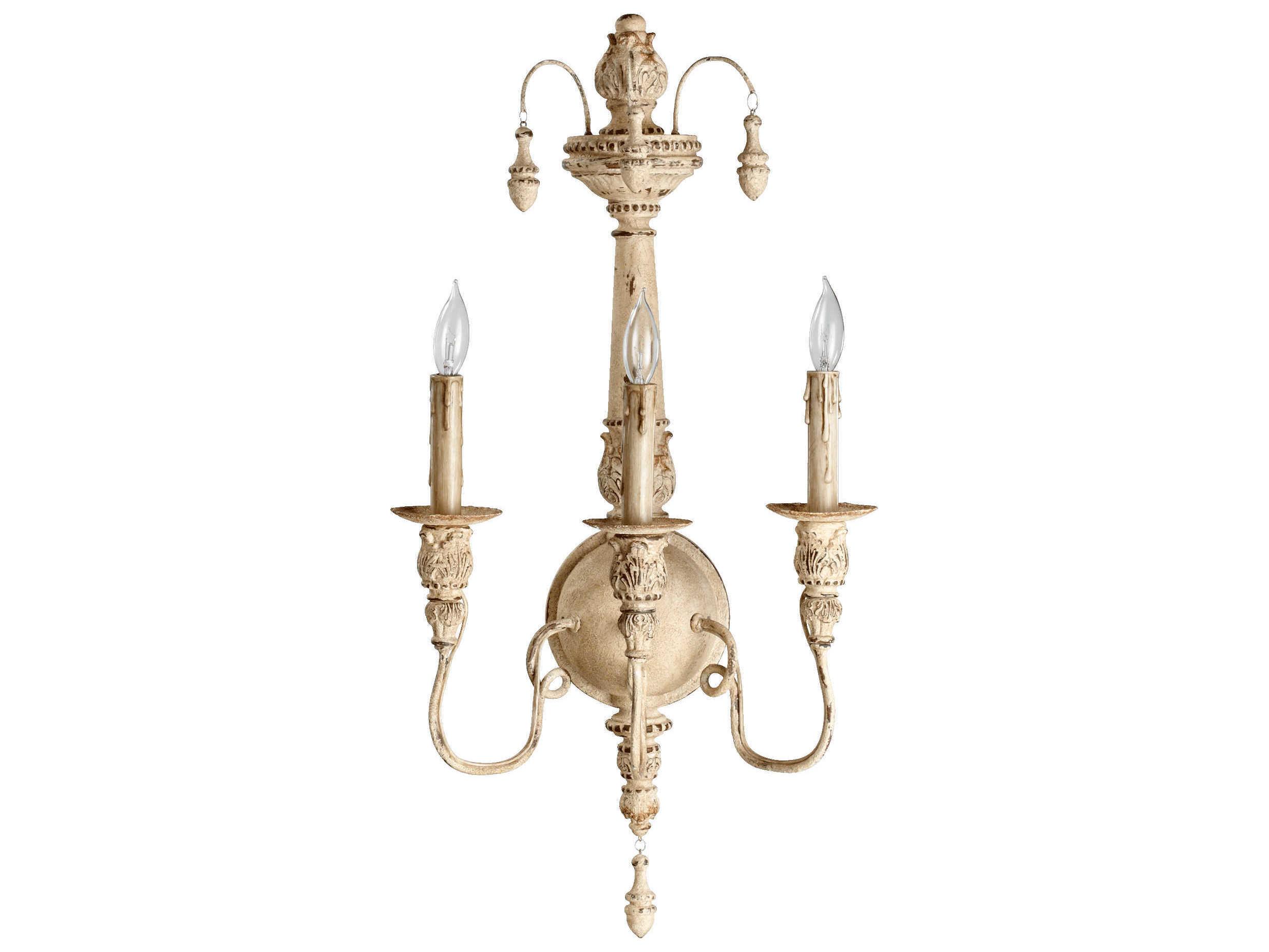 Quorum Salento 3-Light Persian White Wall Sconce