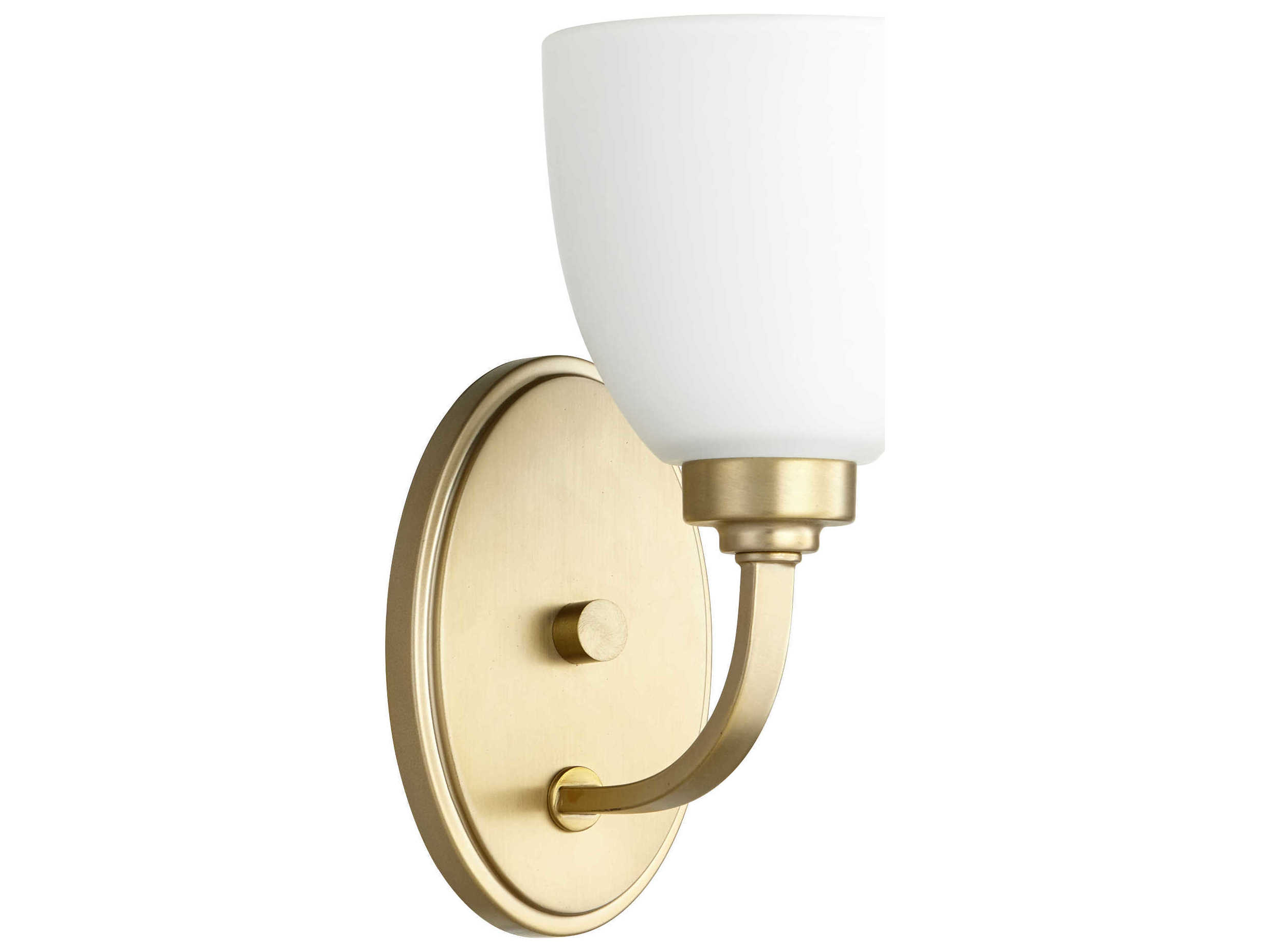Quorum Reyes 1-Light Aged Brass Glass Wall Sconce