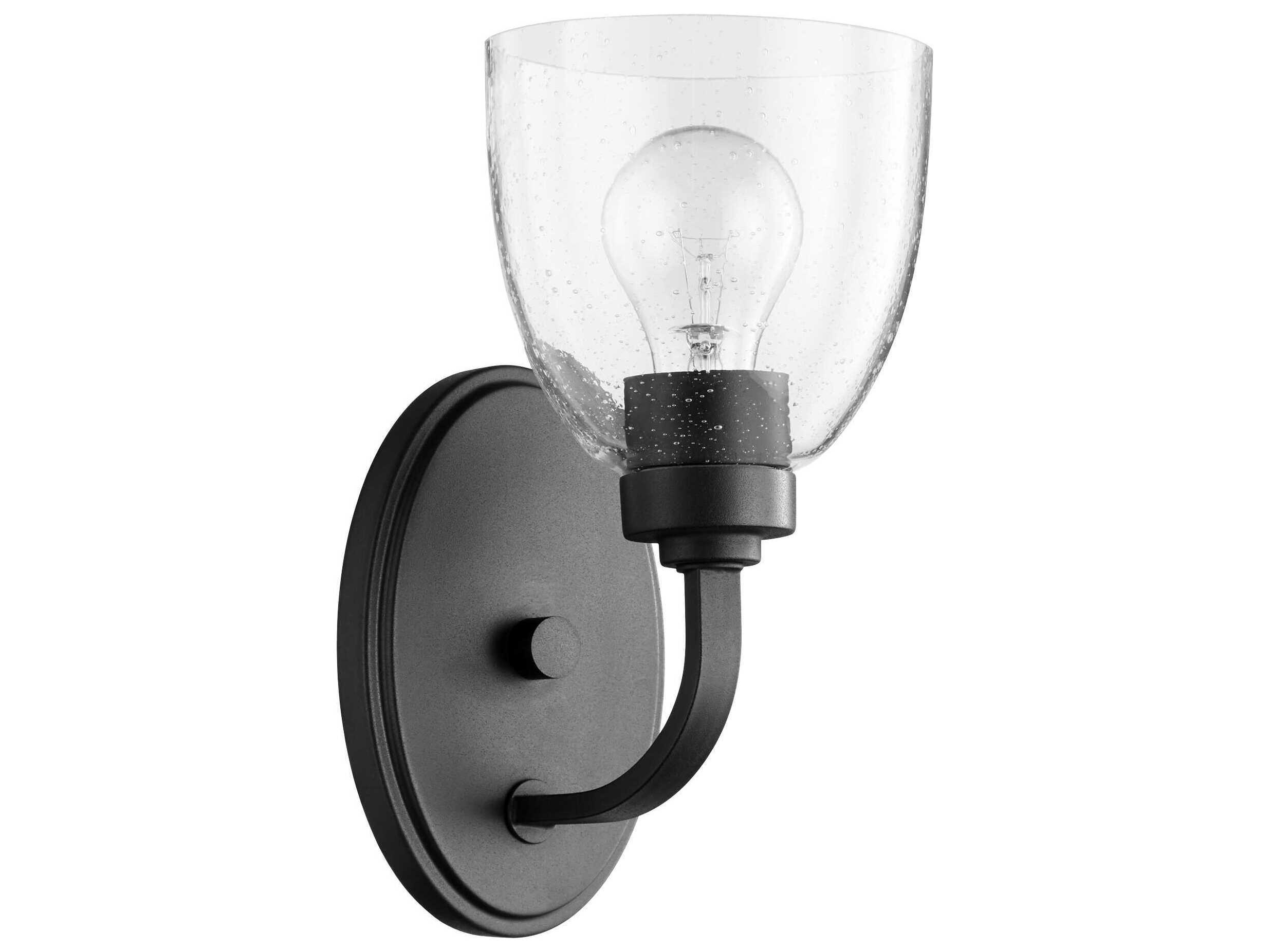 Quorum Reyes 1-Light Textured Black Wall Sconce