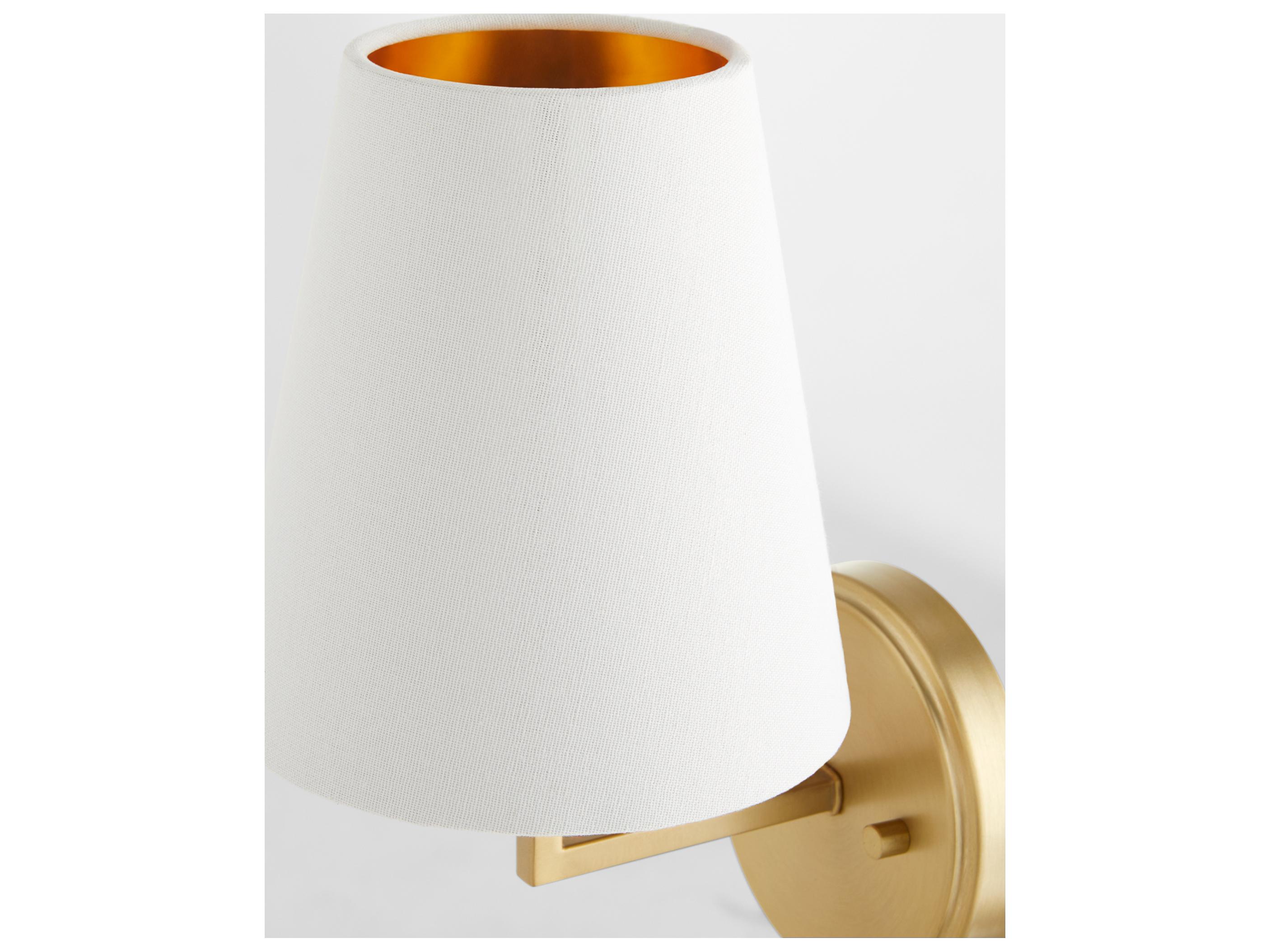 Quorum Karnes 1-Light Aged Brass Wall Sconce