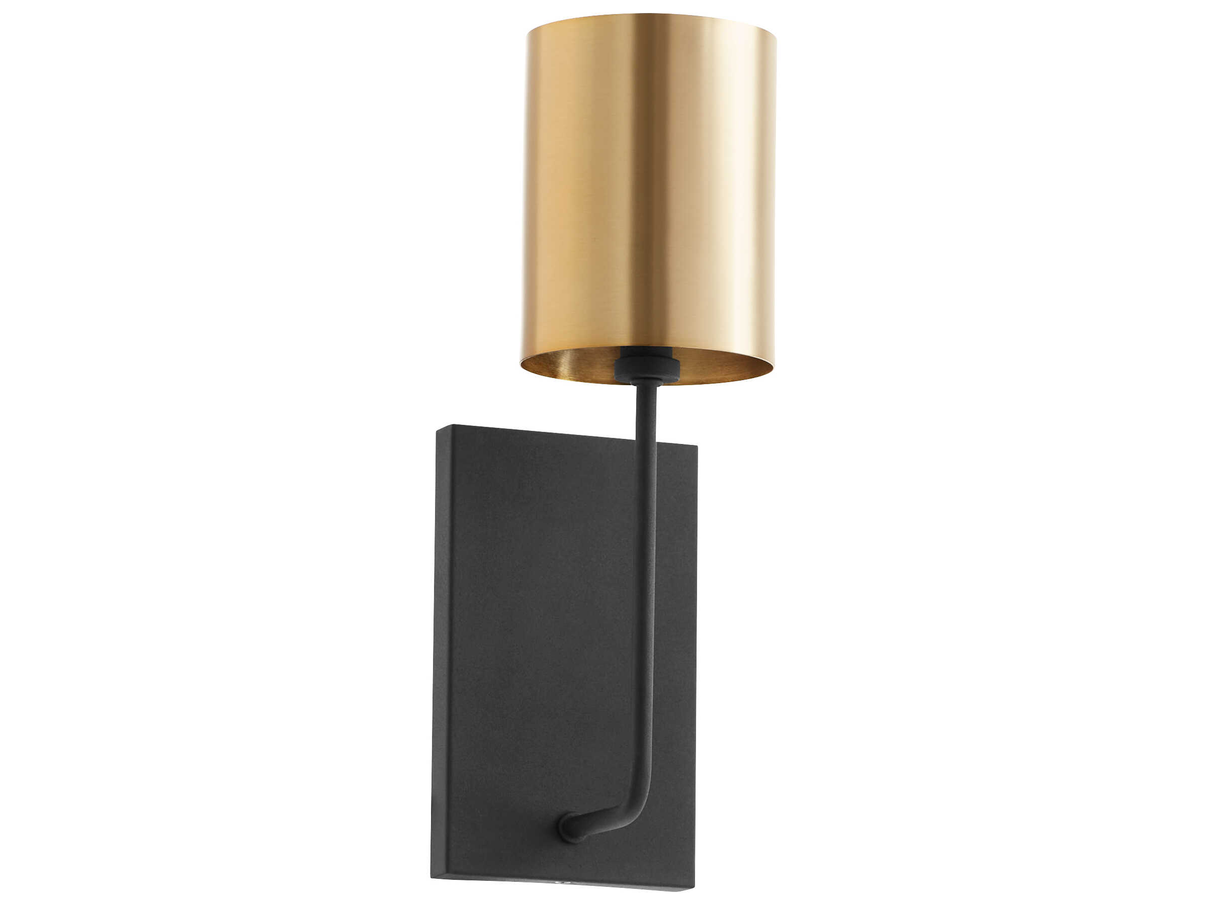 Quorum Harmony 1-Light Textured Black Aged Brass Wall Sconce