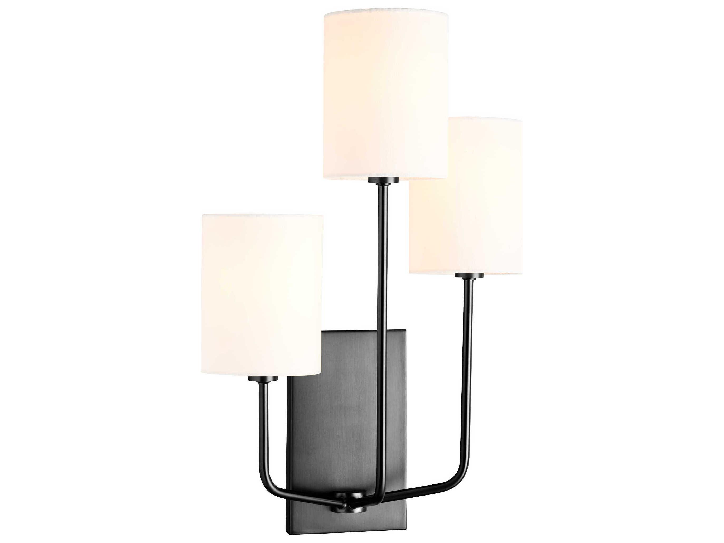 Quorum Harmony 3-Light Matte Black Vanity Light