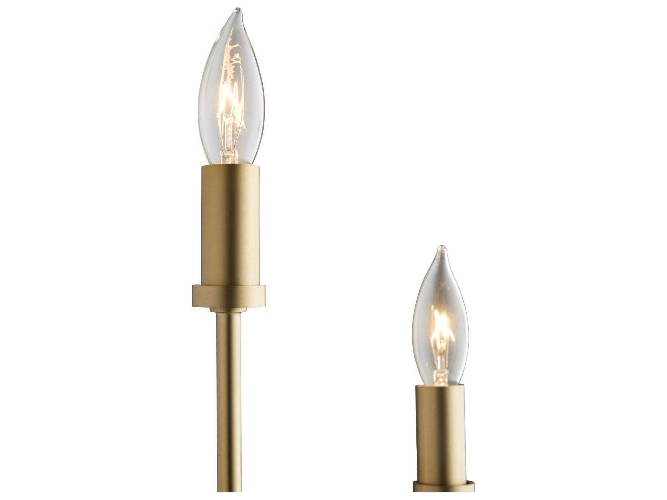 Quorum Harmony 3-Light Aged Brass White Wall Sconce