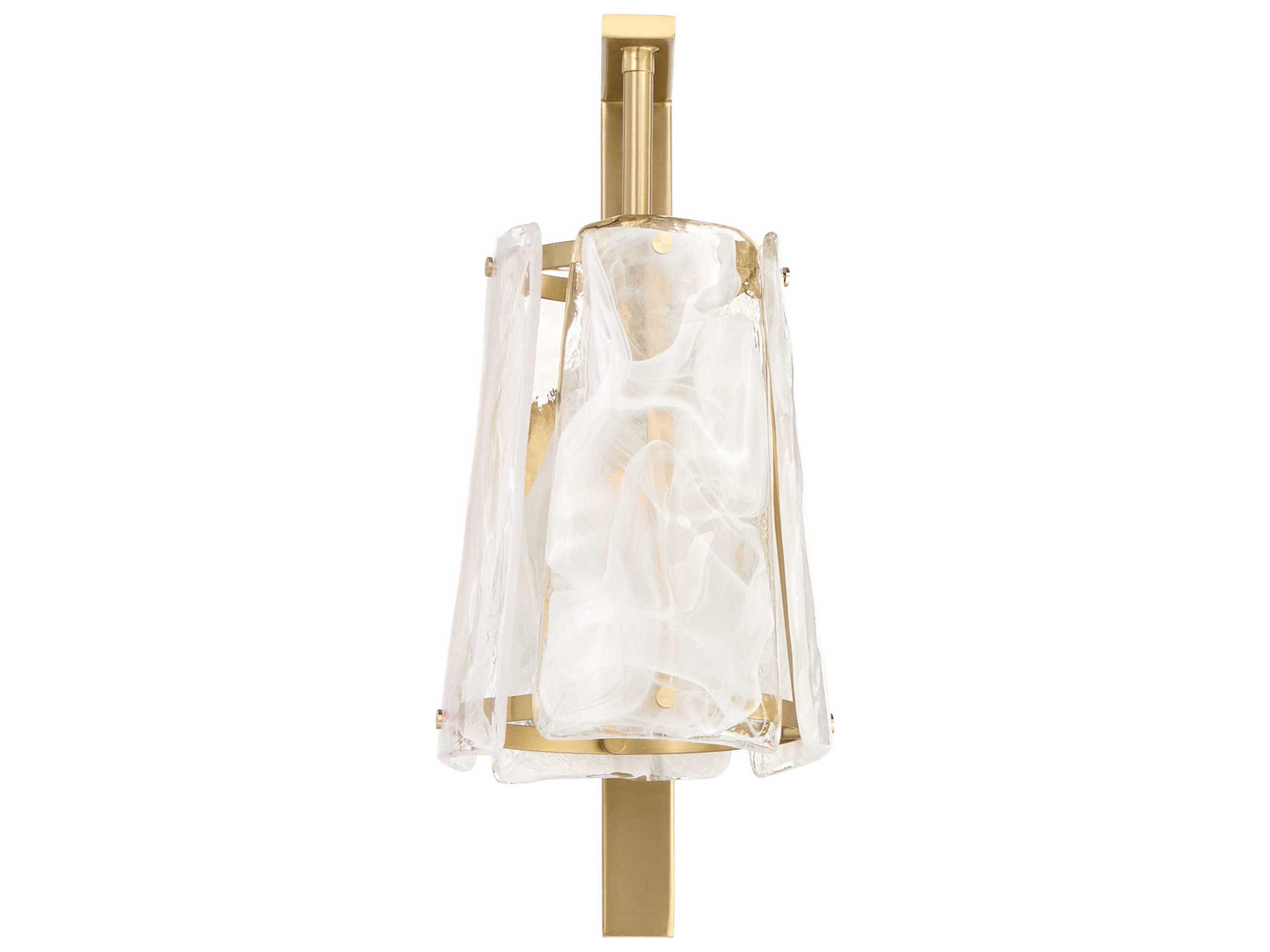 Quorum Prestige 1-Light Aged Brass Wall Sconce