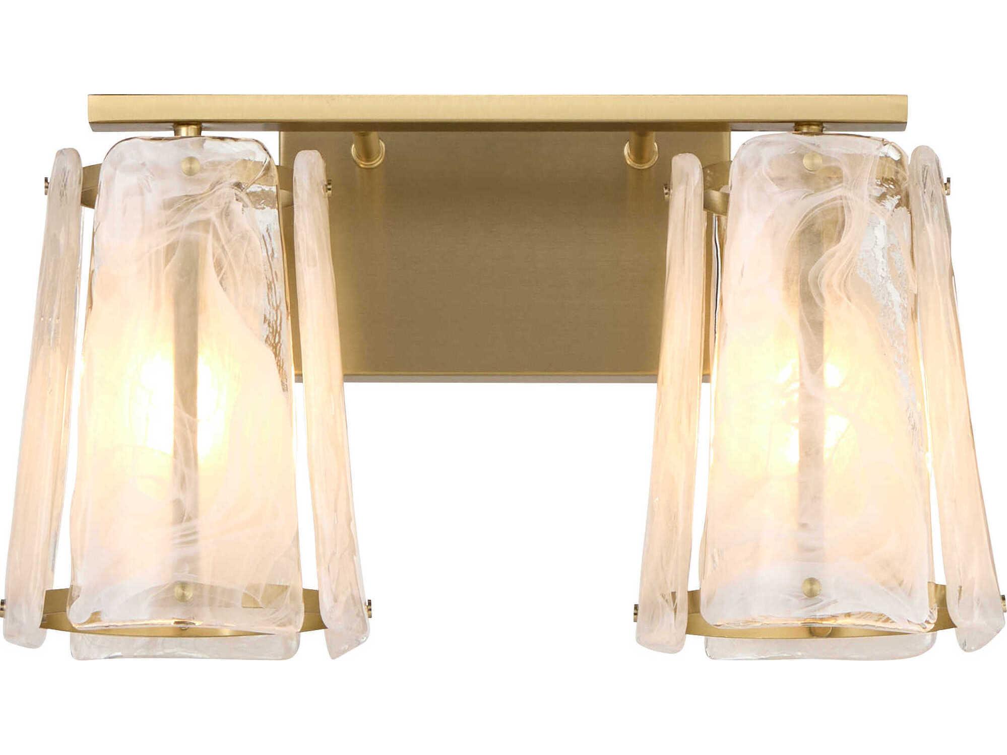 Quorum Prestige 2-Light Aged Brass Vanity Light