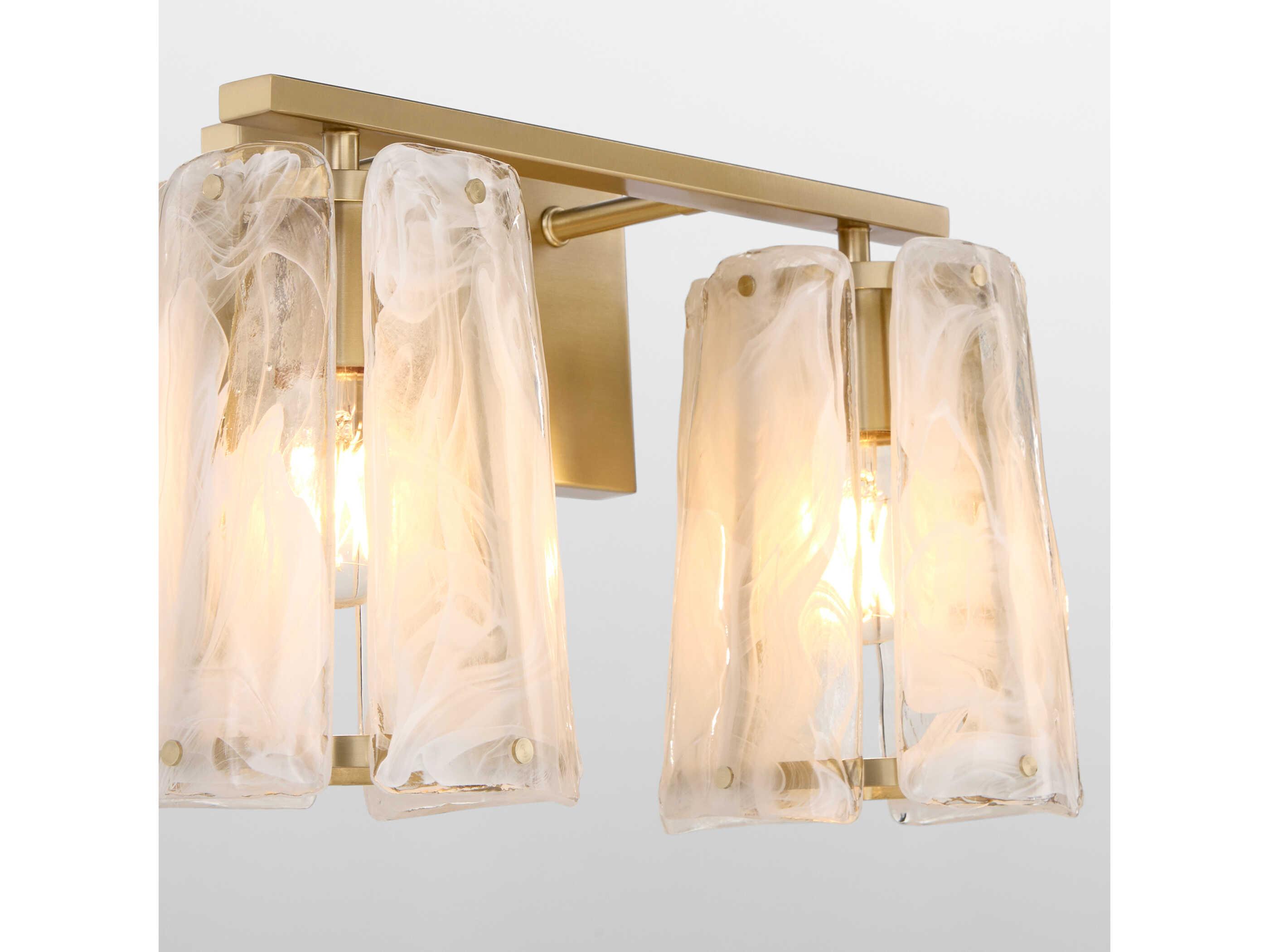 Quorum Prestige 2-Light Aged Brass Vanity Light
