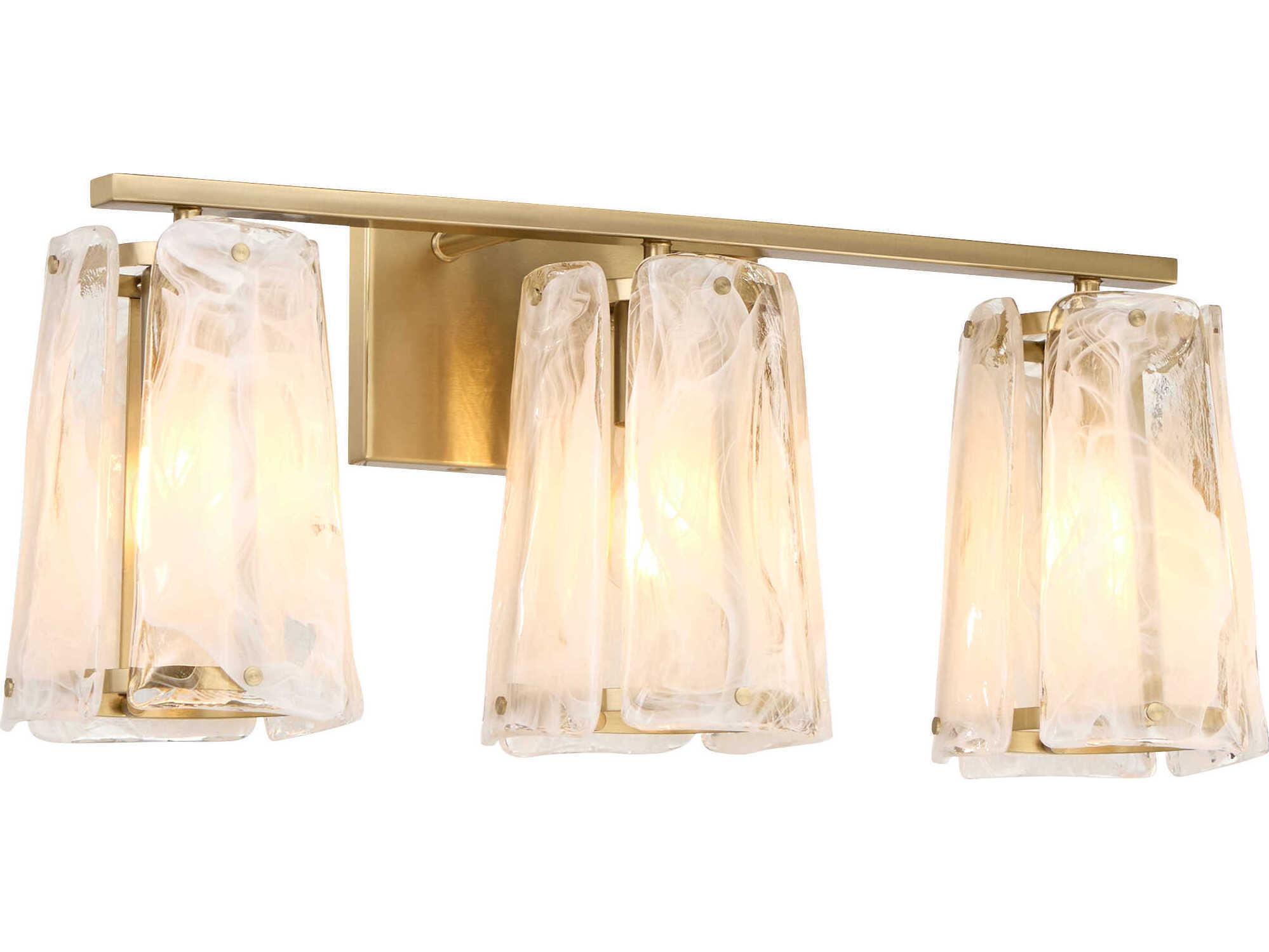Quorum Prestige 3-Light Aged Brass Vanity Light