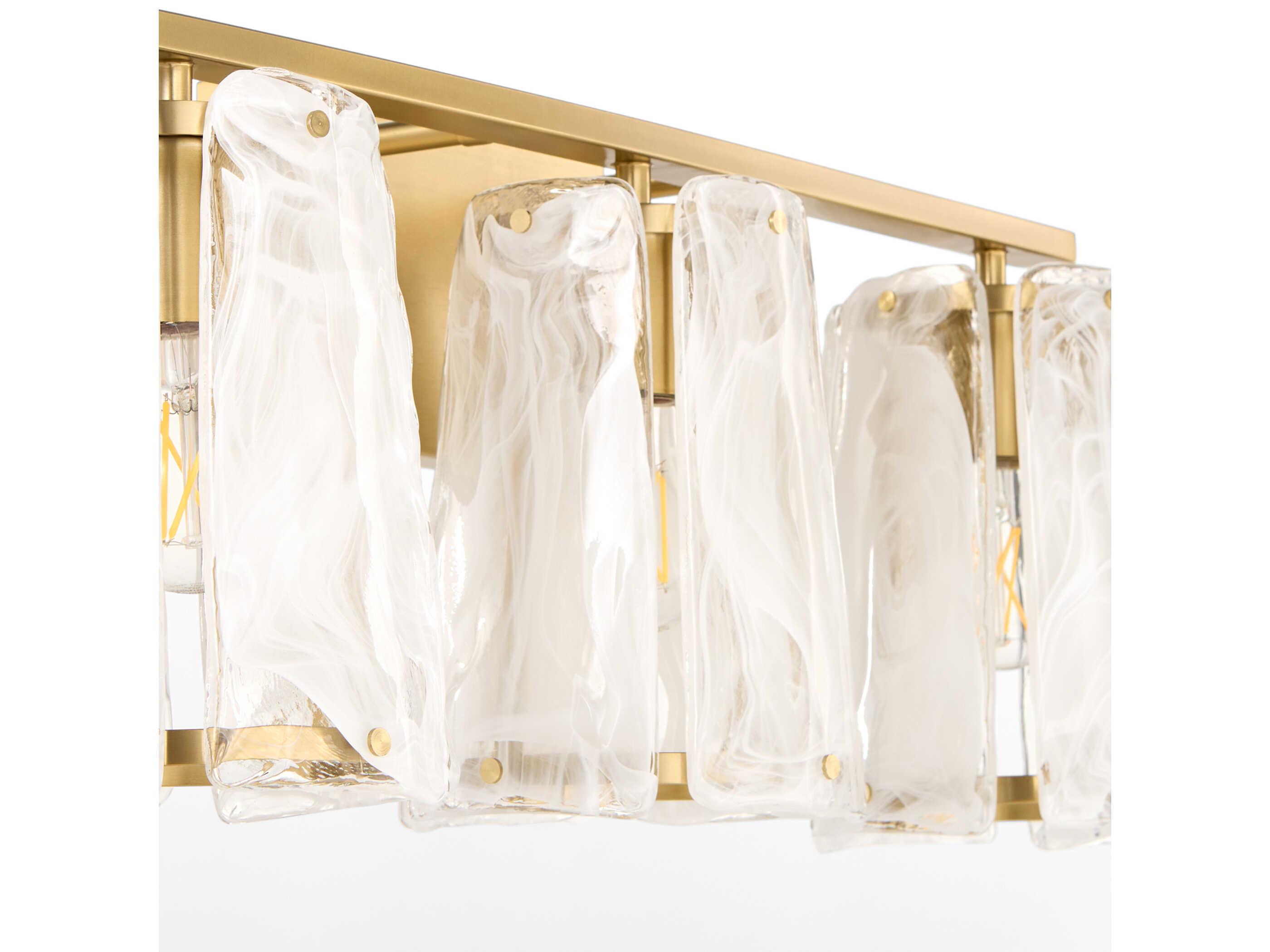 Quorum Prestige 3-Light Aged Brass Vanity Light