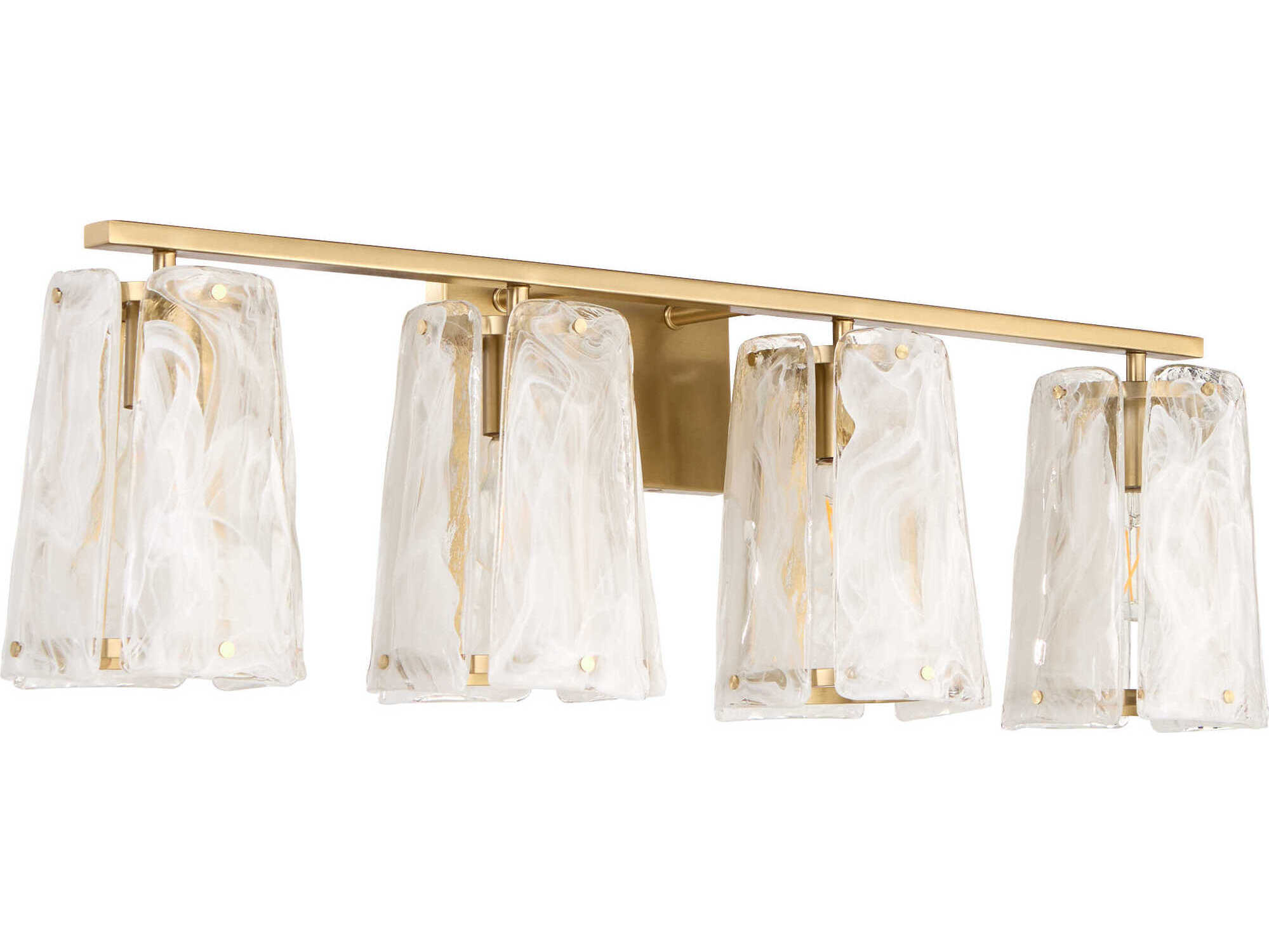 Quorum Prestige 4-Light Aged Brass Vanity Light