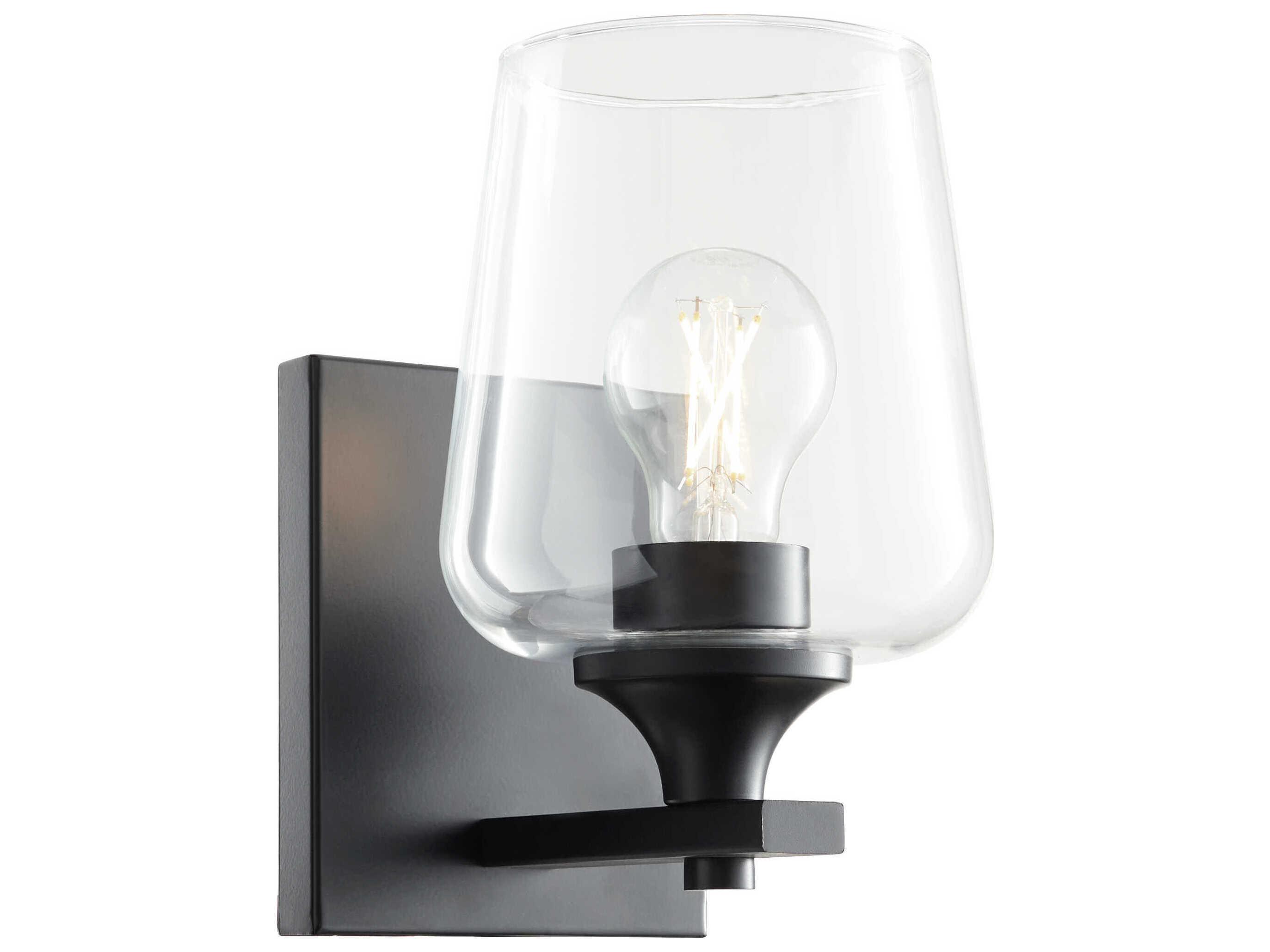 Quorum Veno 1-Light Matte Black Wall Sconce