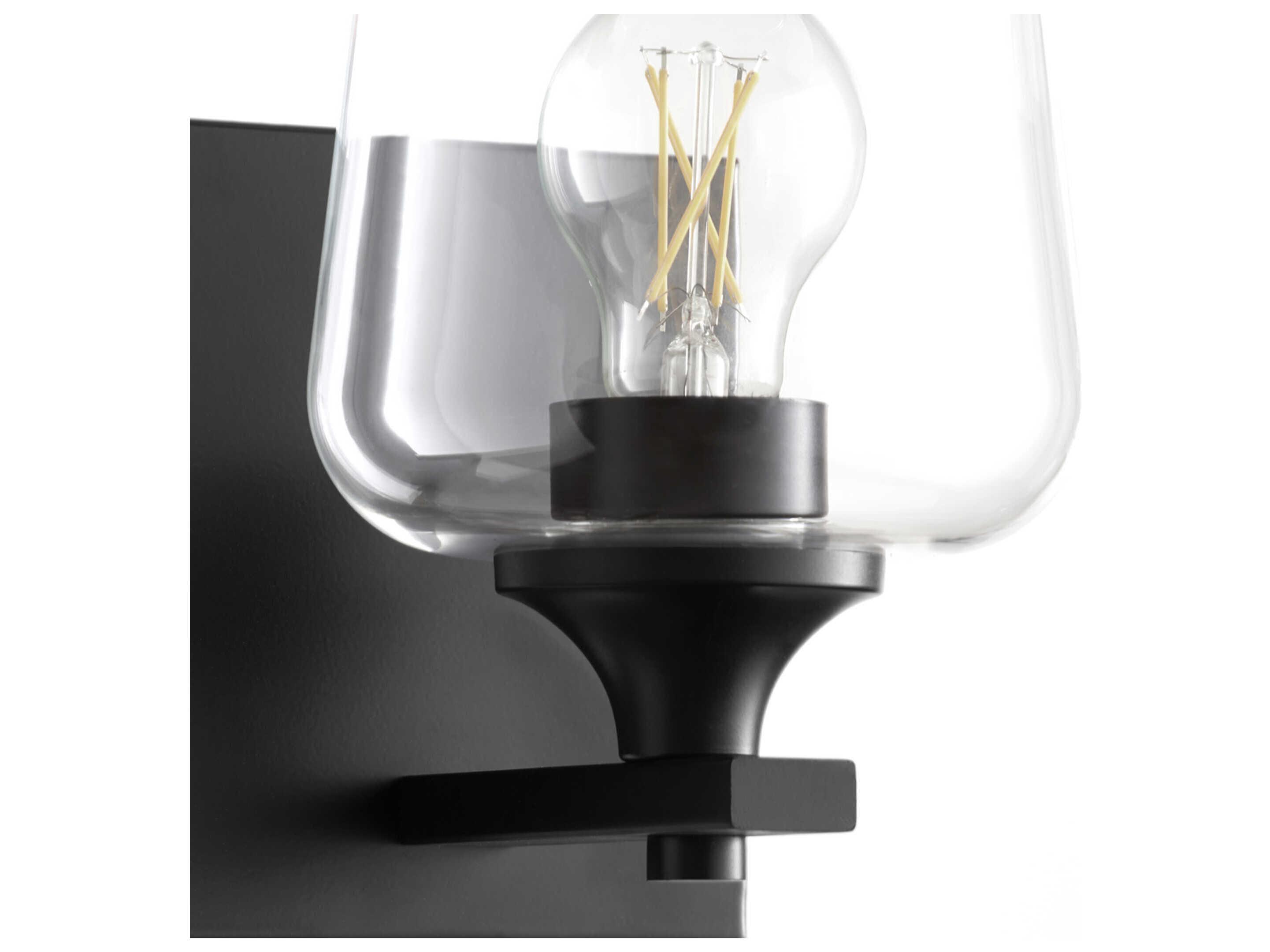 Quorum Veno 1-Light Matte Black Wall Sconce