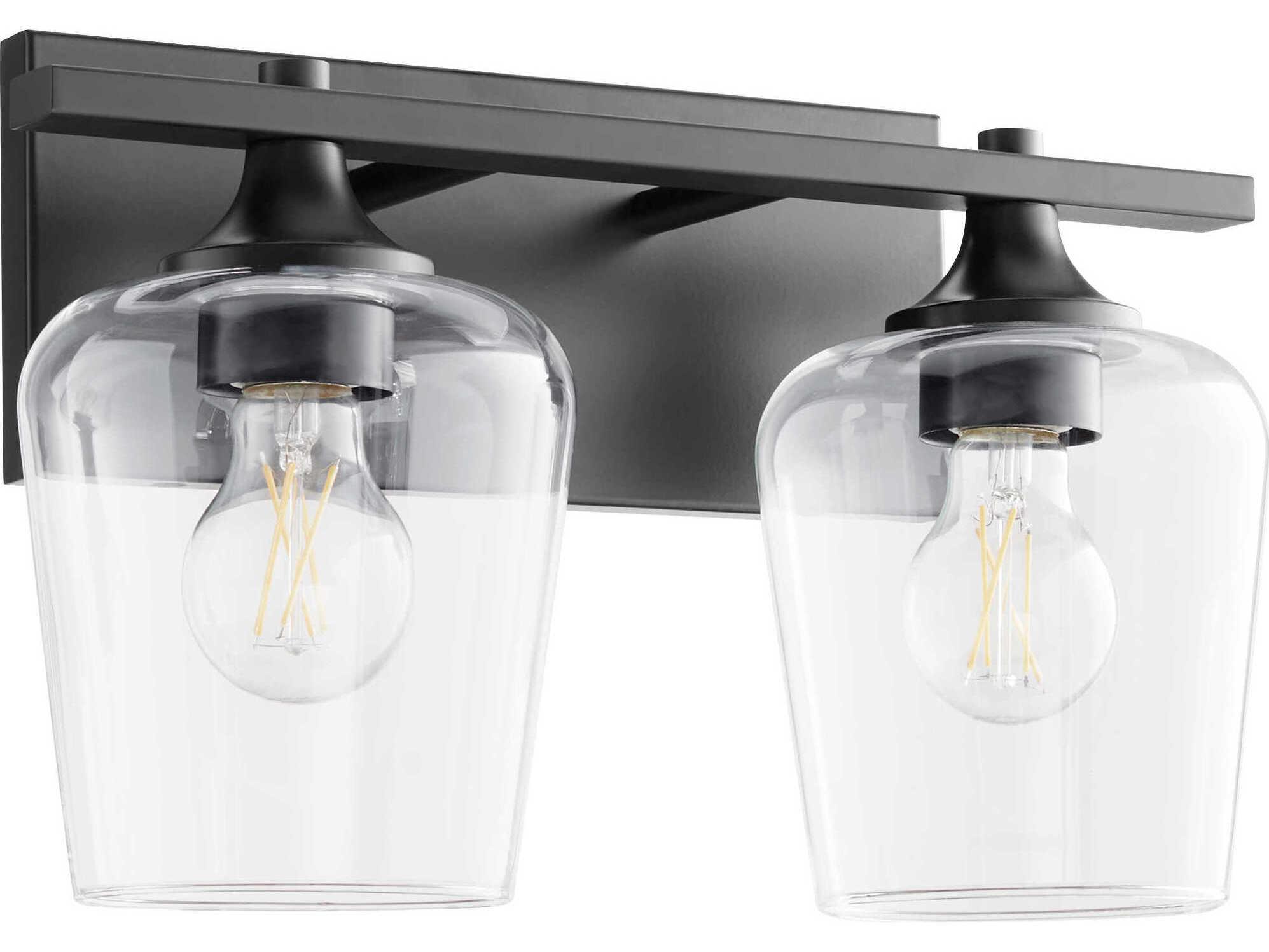 Quorum Veno 2-Light Matte Black Vanity Light
