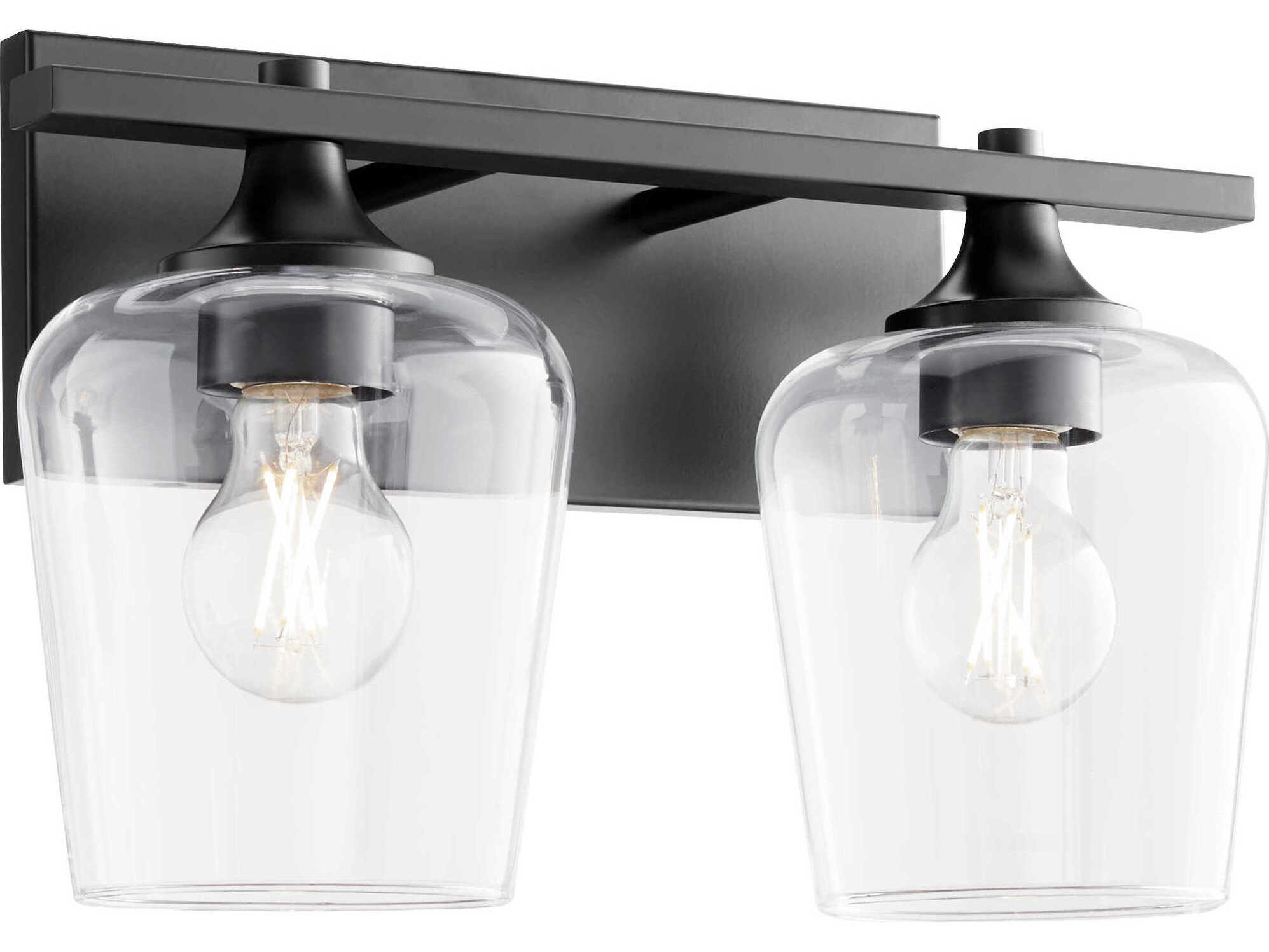 Quorum Veno 2-Light Matte Black Vanity Light