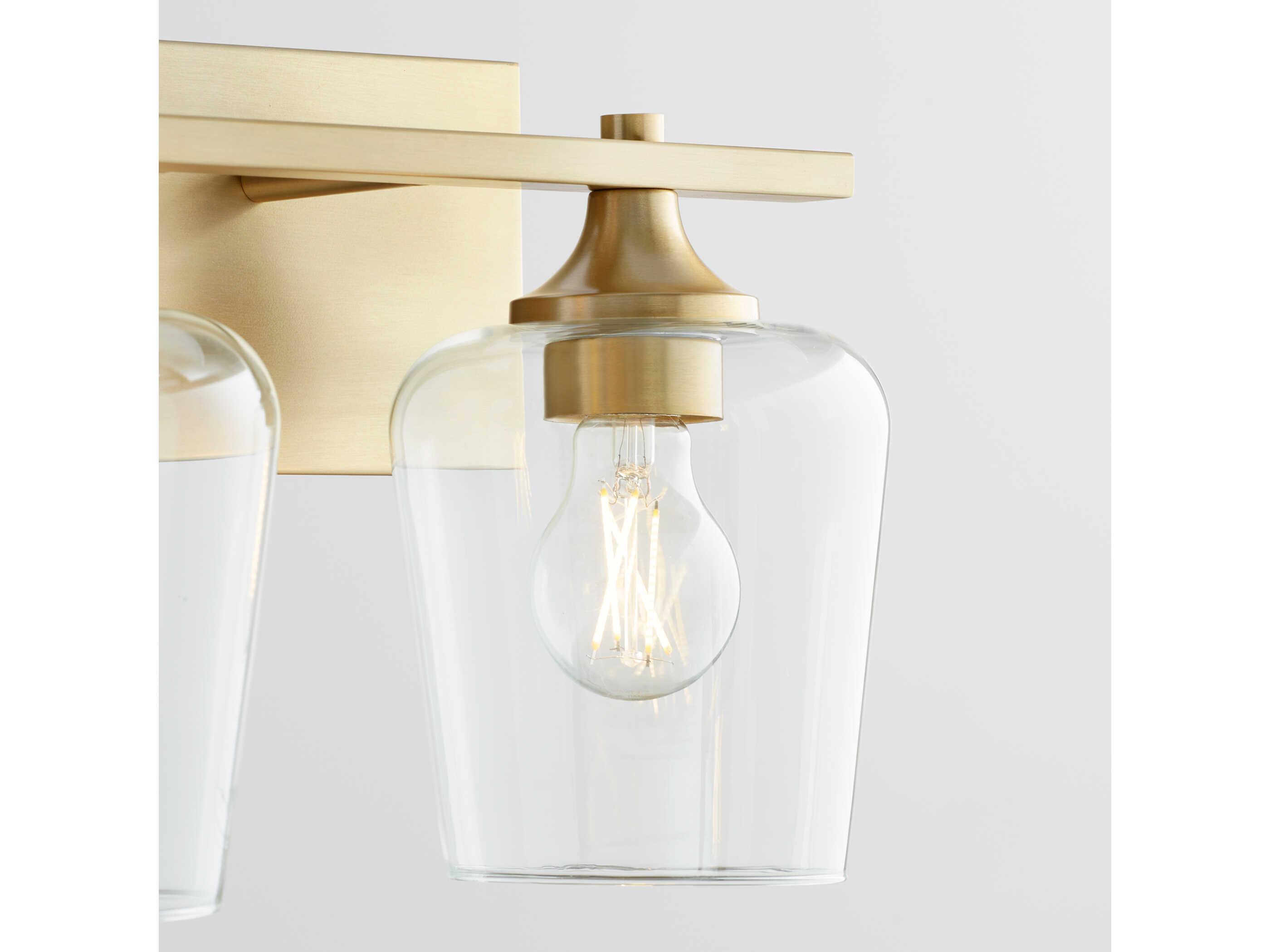 Quorum Veno 2-Light Aged Brass Vanity Light