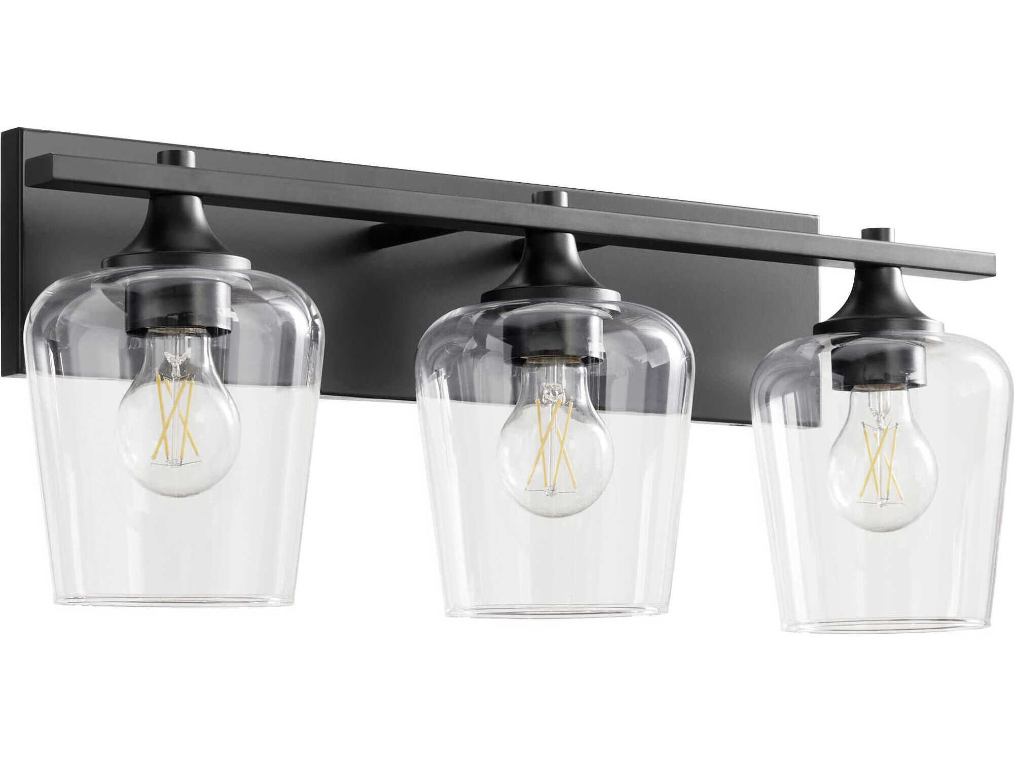Quorum Veno 3-Light Matte Black Vanity Light