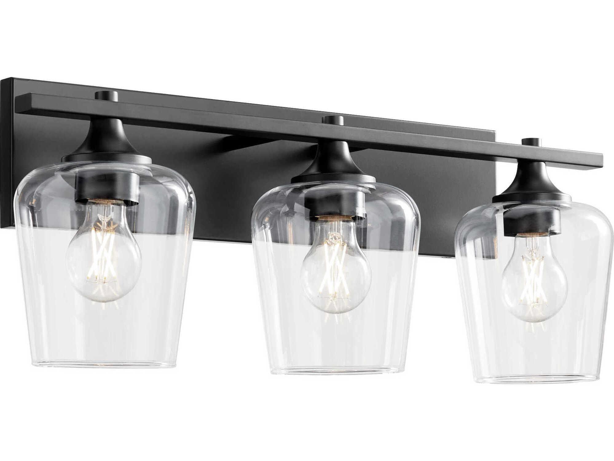Quorum Veno 3-Light Matte Black Vanity Light
