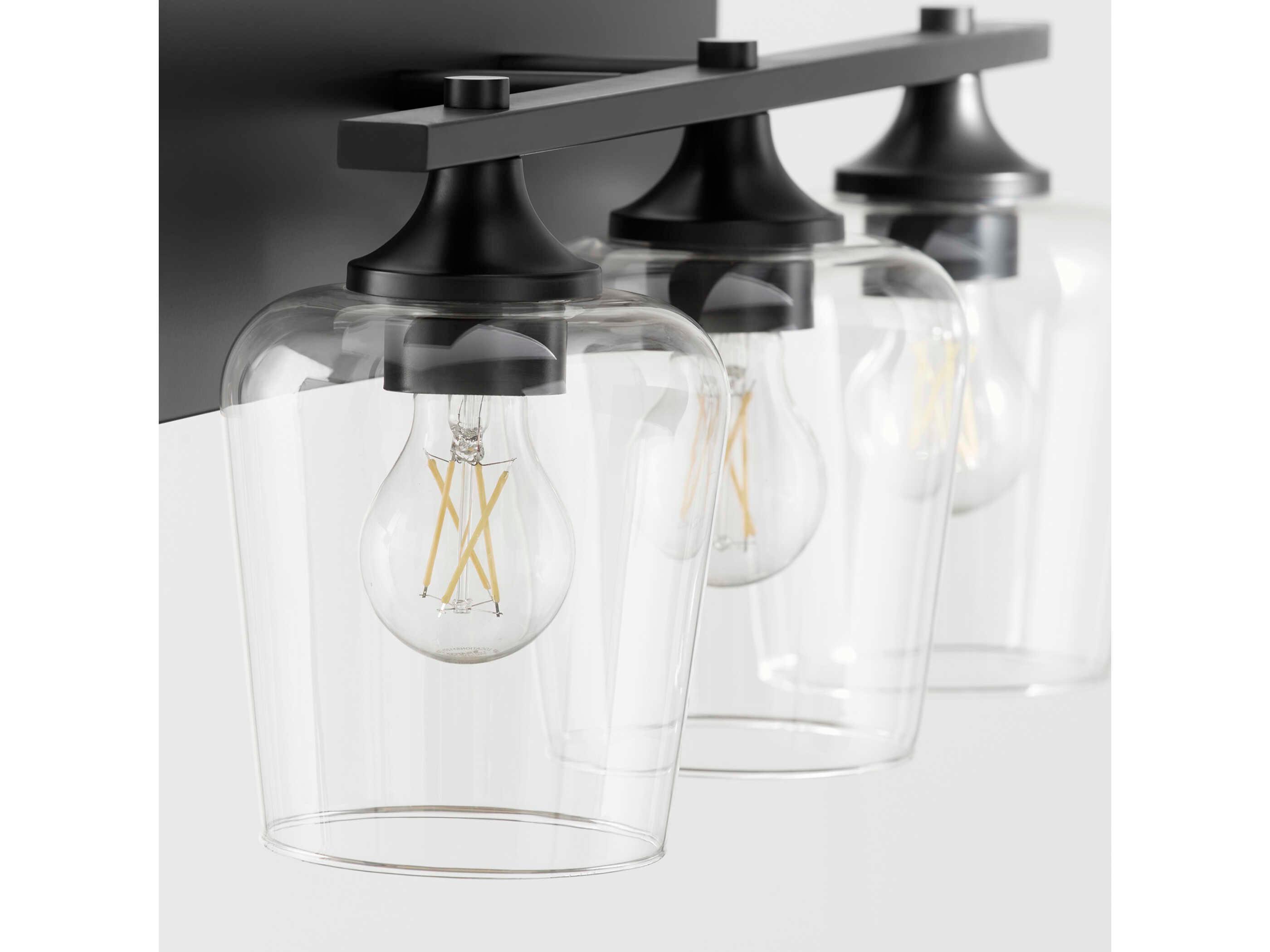 Quorum Veno 3-Light Matte Black Vanity Light