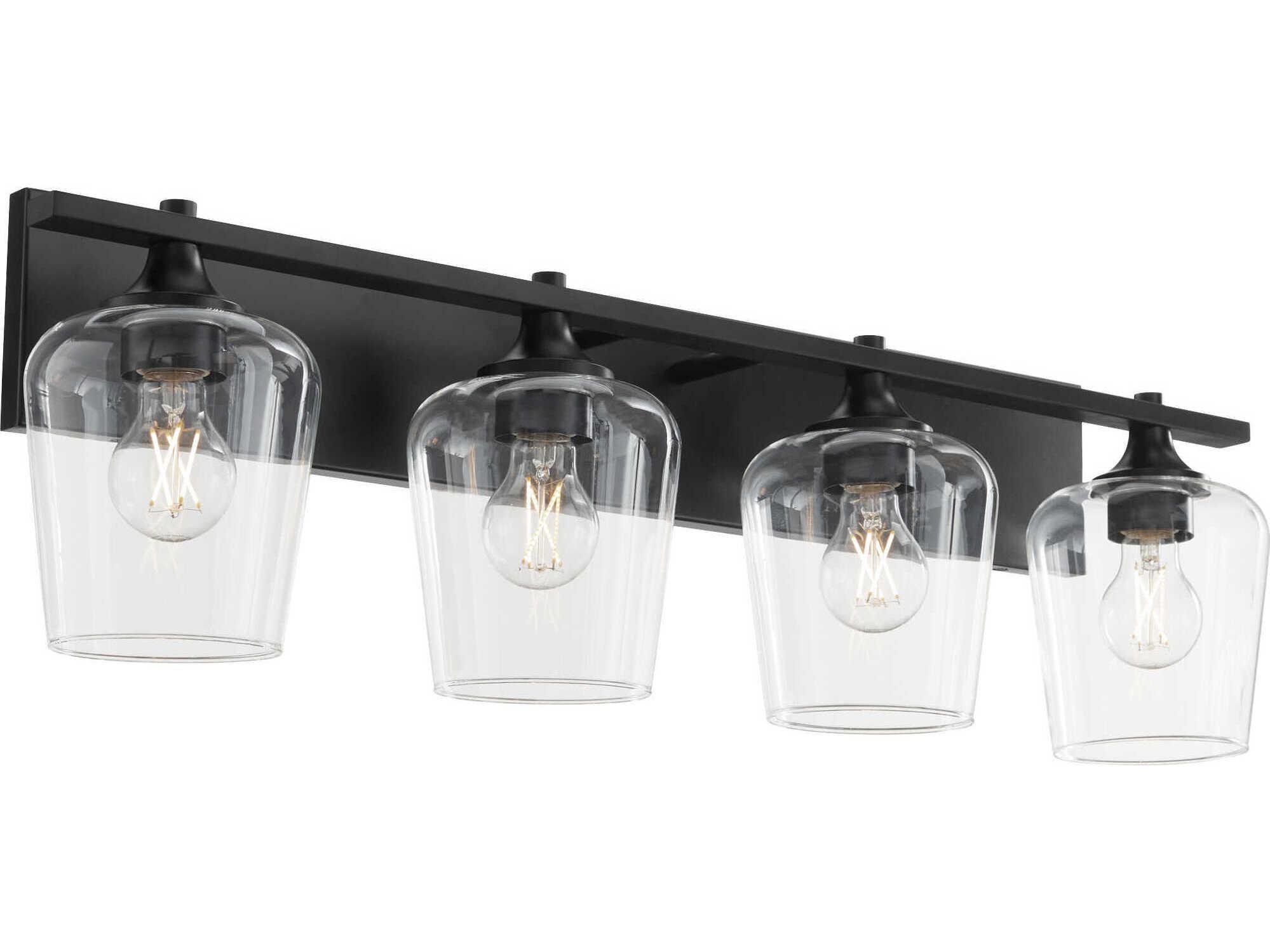 Quorum Veno 4-Light Matte Black Vanity Light