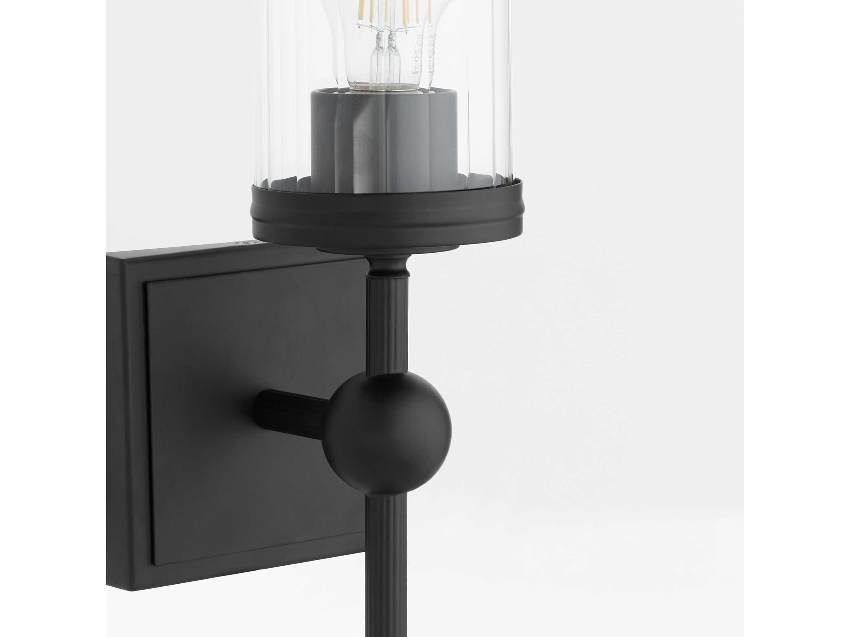 Quorum Lee Boulevard 1-Light Matte Black Wall Sconce