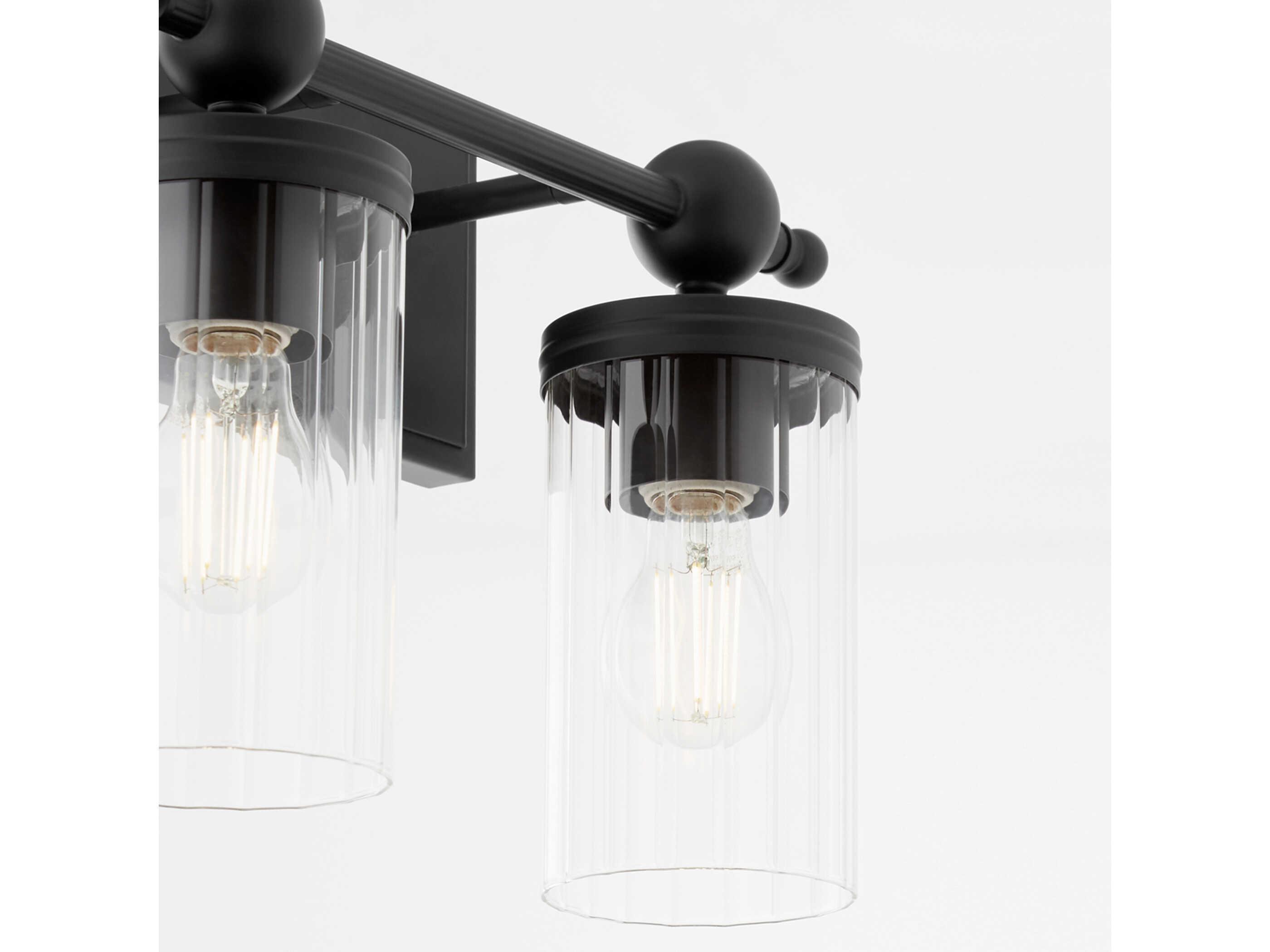 Quorum Lee Boulevard 2-Light Matte Black Vanity Light