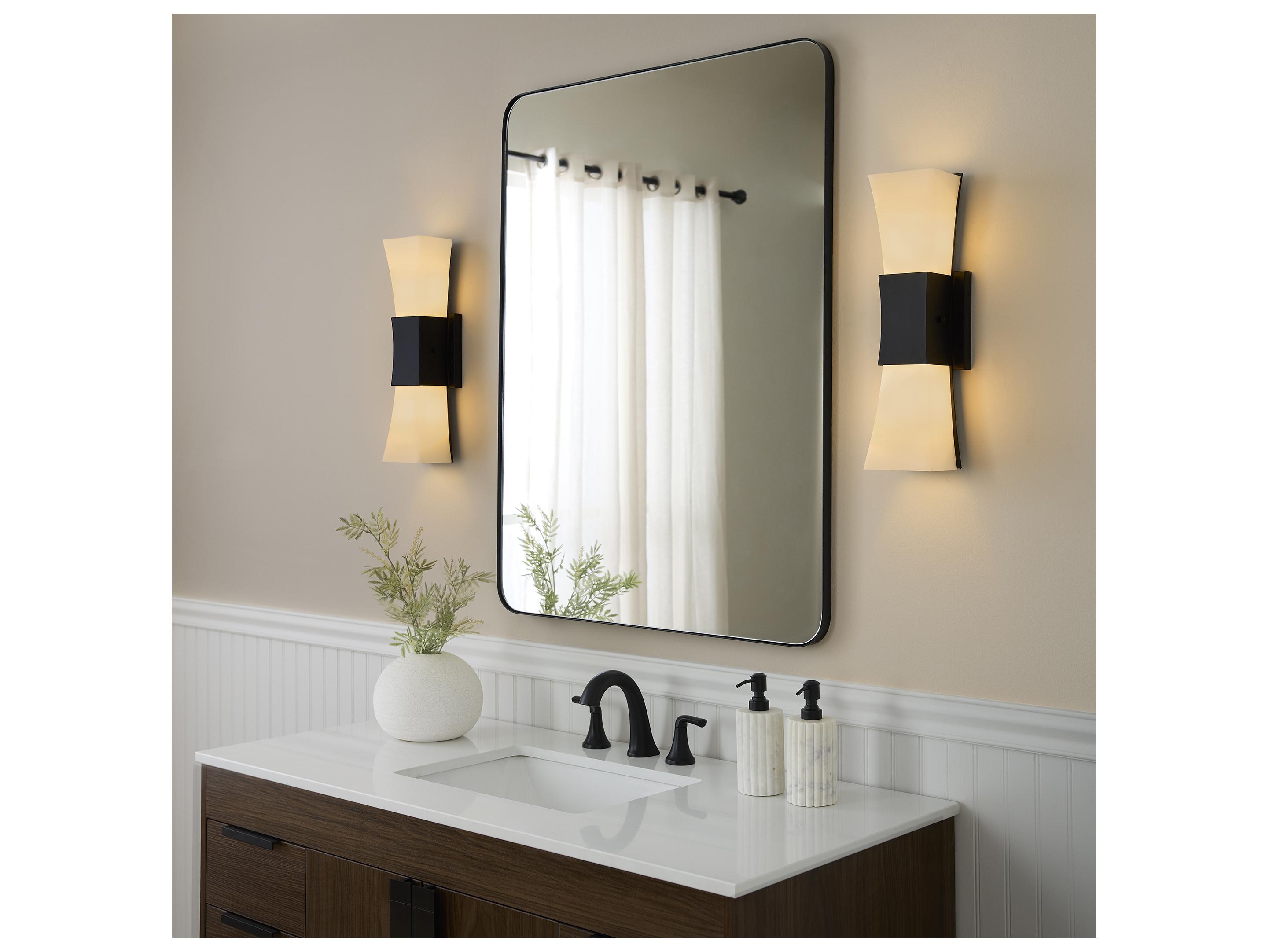 Quorum Ayala 2-Light Matte Black Wall Sconce