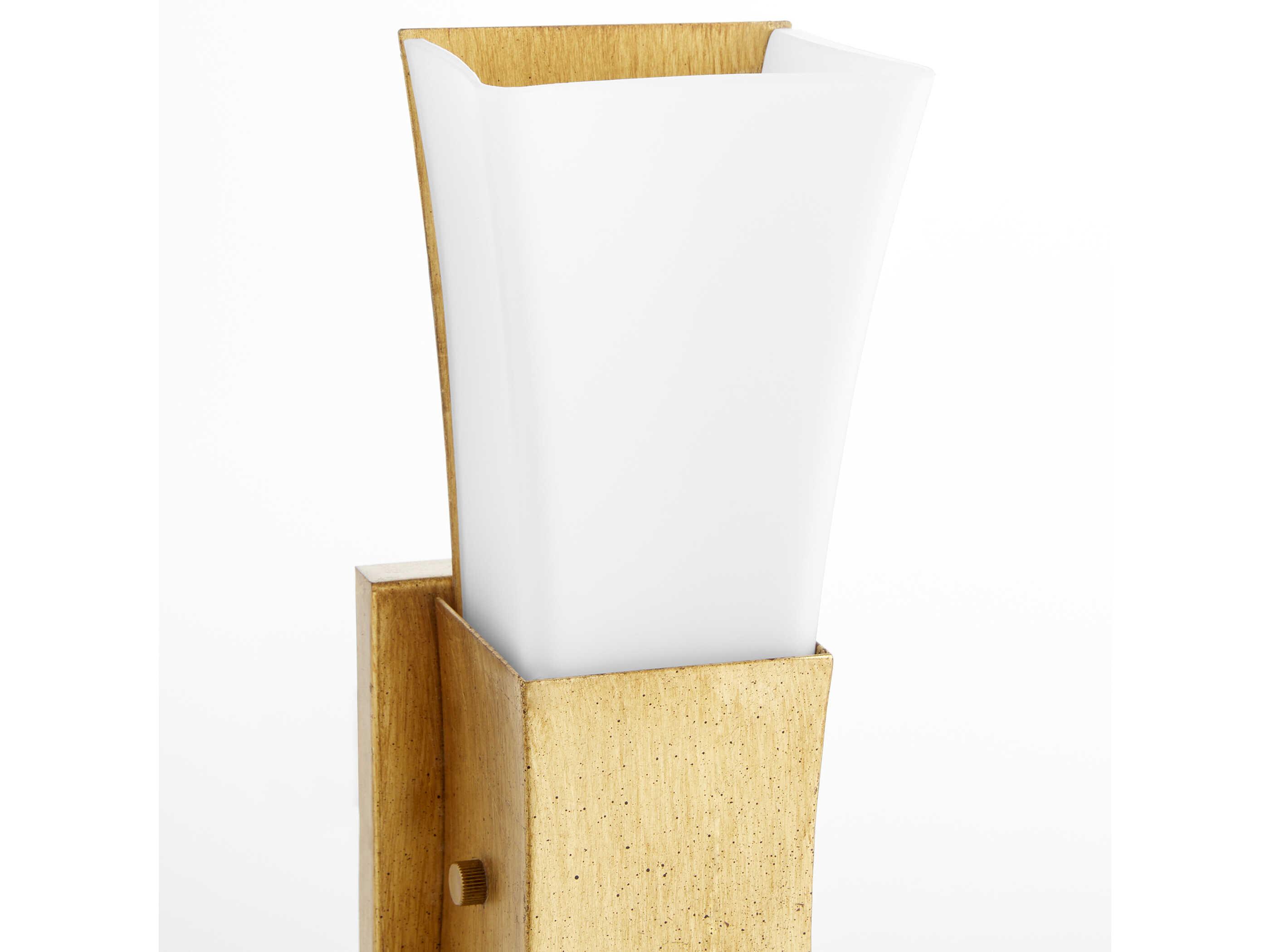 Quorum Ayala 2-Light Gold Leaf White Vanity Light